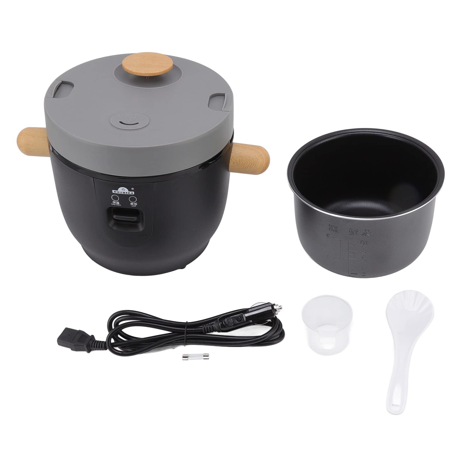 24V Portable Car Rice Cooker - 3L Mini Electric Cooking Pot for 2-6 People | Multifunctional Auto Rice Maker with Cigarette Lighter Plug | Perfect for Road Trips, Camping & Office Lunch Preparation (Cook Rice, Soup & Porridge)