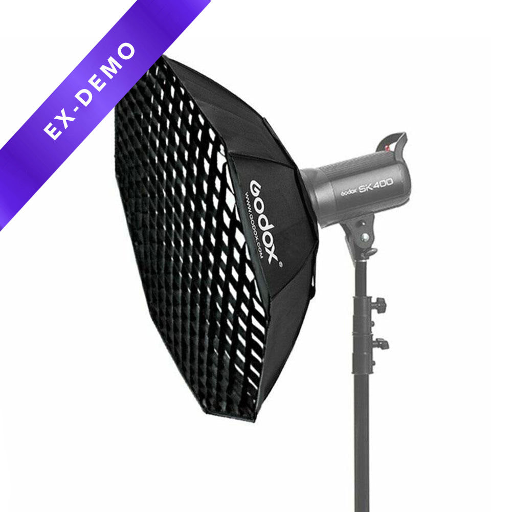 Godox 95cm Octagonal Softbox with Grid for Bowens Mount - Professional Photography Lighting Modifier for Studio & Portrait Photography (Demo Stock)