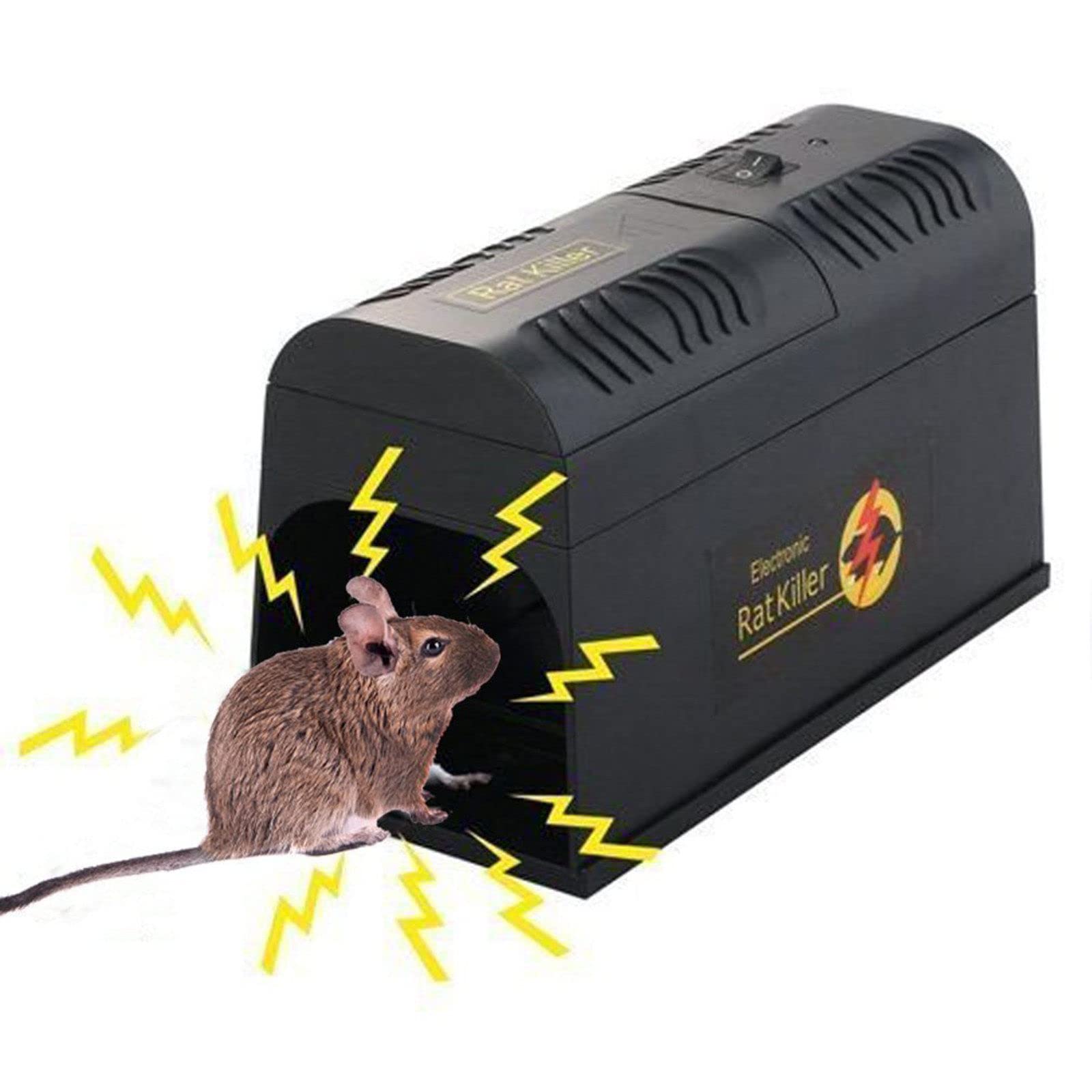 Jinwannian Indoor Electric Mousetrap - High Voltage Rodent Exterminator for Mice & Rats | Safe & Effective Electronic Rat Trap | Perfect for Homes, Kitchens, Garages & Basements