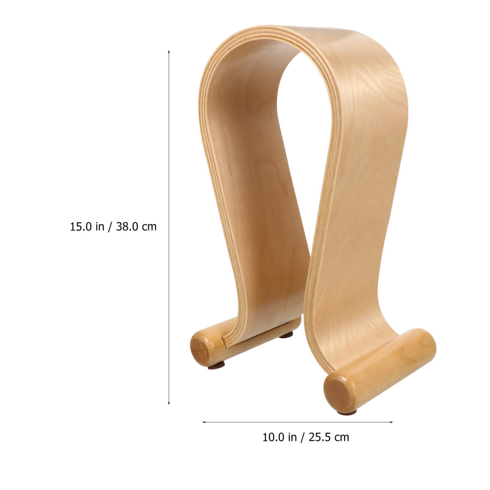 Premium Wooden Headphone Stand with Hook - Cabilock Headset Holder for Desk, Earphone Hanger & Display Rack - Perfect for Home Office, Gaming Setup, and Studio Organization