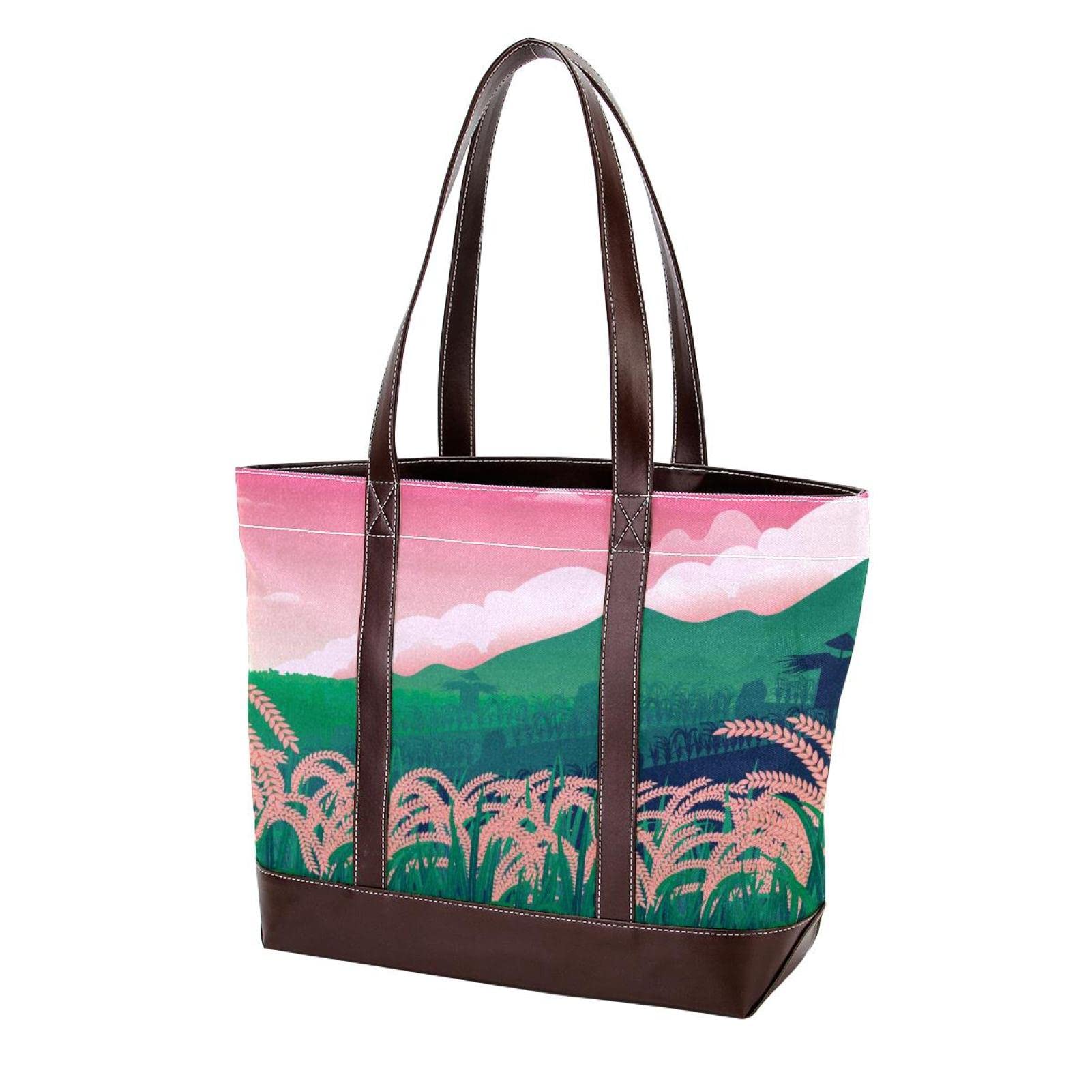80s Retro Car Decal Tote Bags - Large Leather & Canvas Purses for Women - Top Handle Shoulder Satchel Hobo Bags - Perfect for Vintage Lovers, Daily Commute & Shopping