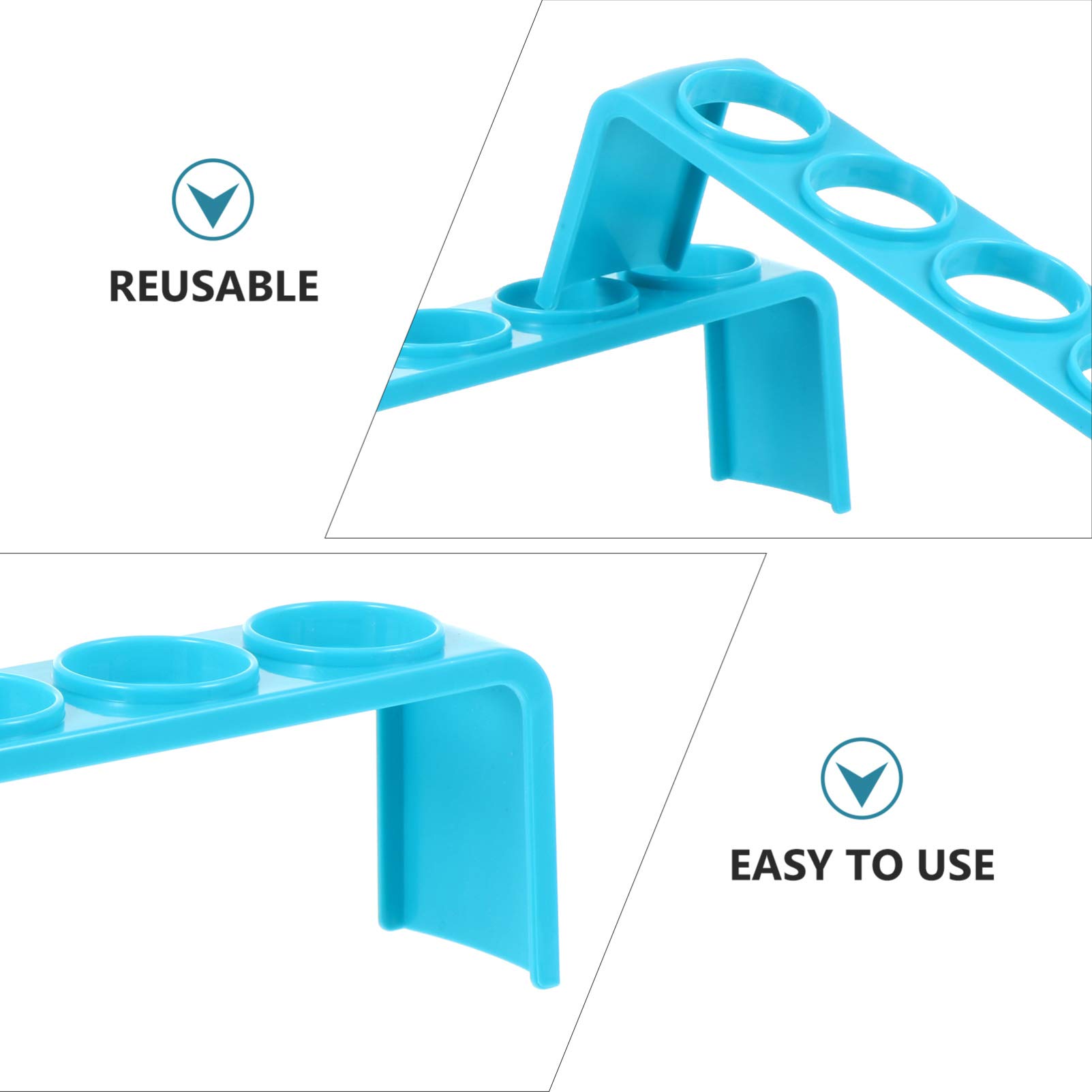 3pcs Plastic Test Tube Rack Holder - Durable Lab Tube Organizer for 10-30mm Tubes, Perfect for Science Experiments, Chemistry Labs & DIY Projects | Compact Storage Solution for Test Tubes, Vials & Small Bottles