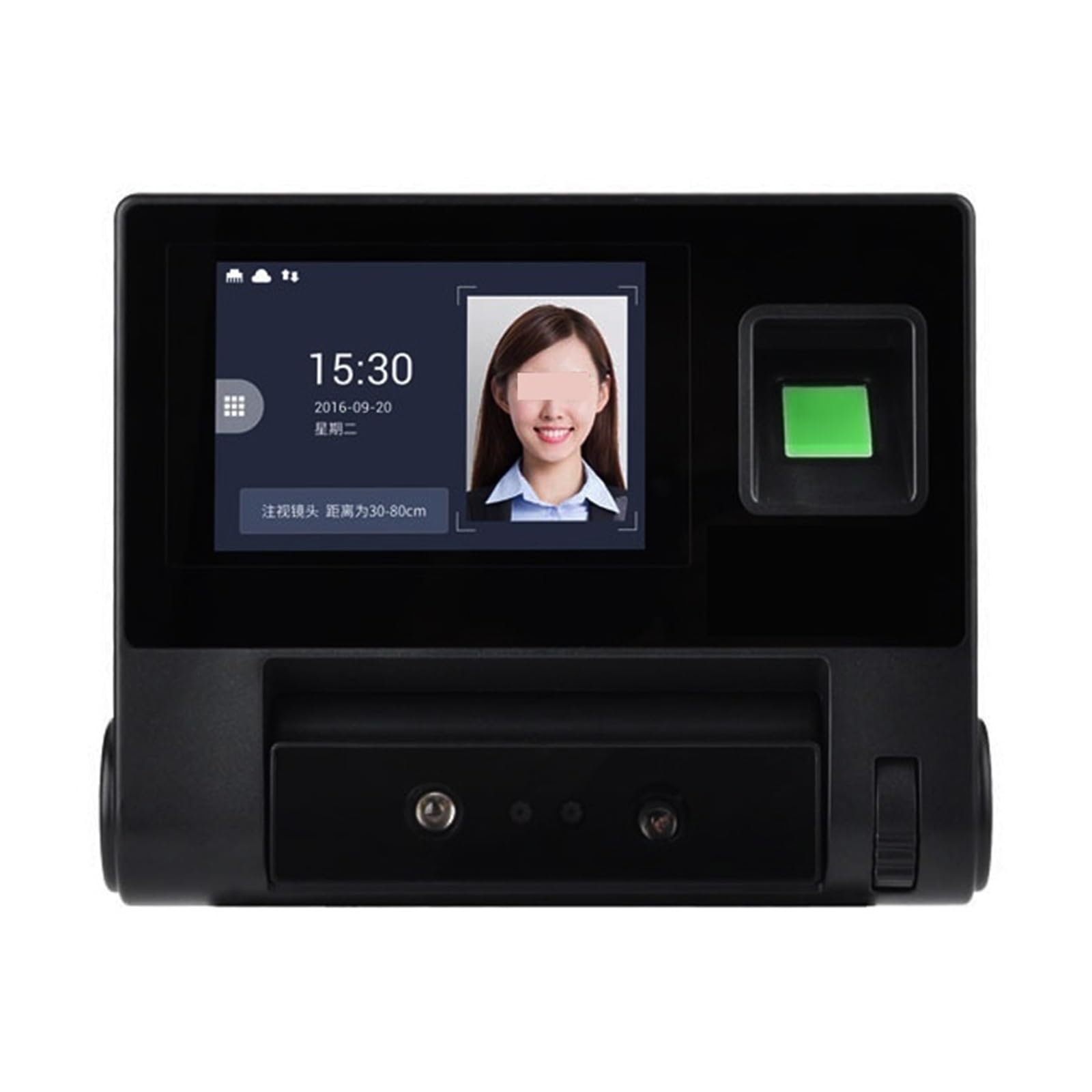 DELURA Biometric Time Clock - Fingerprint & Facial Recognition Access Control Device for Employee Attendance Tracking | Ideal for Small Businesses & Office Use