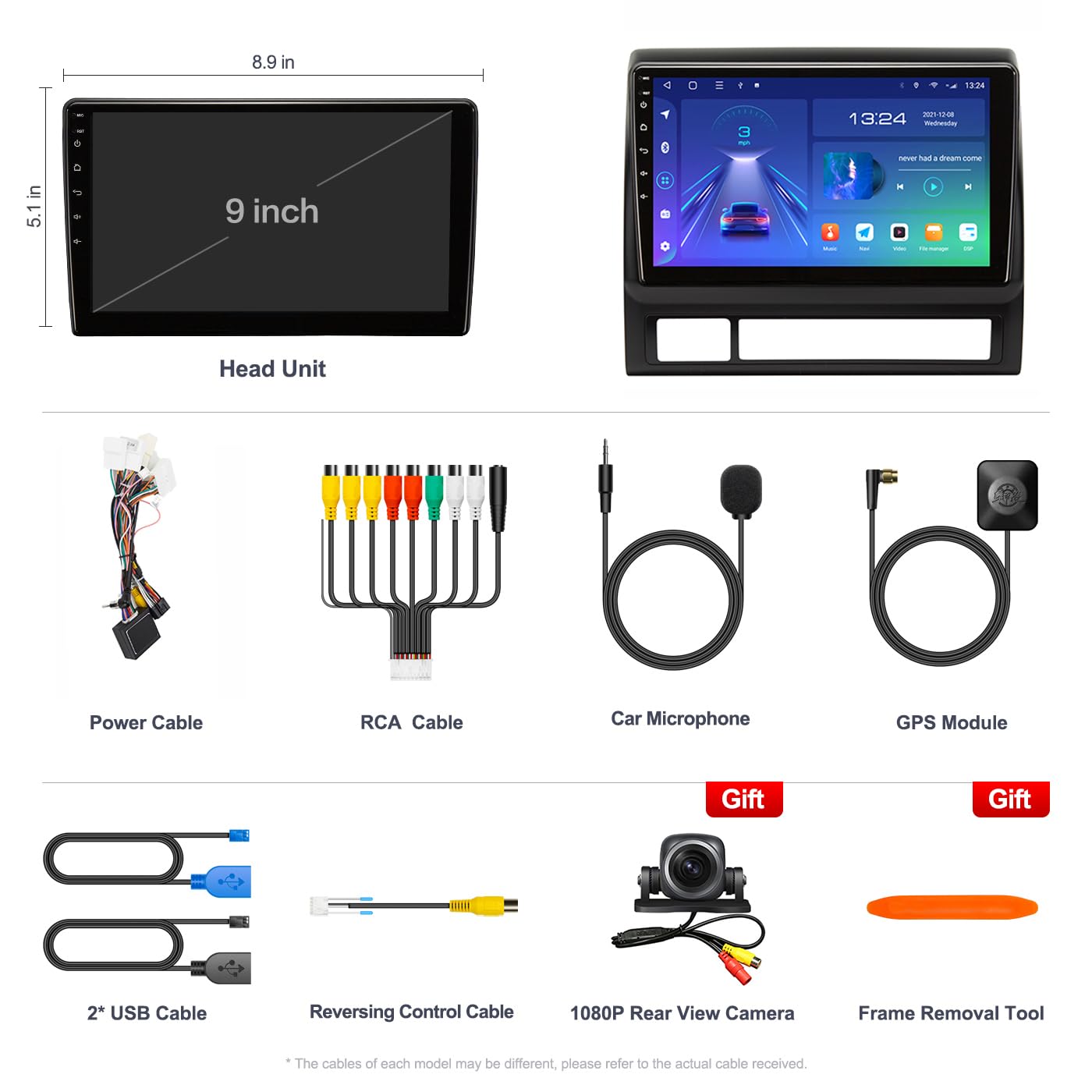 2005-2015 Toyota Tacoma Wireless CarPlay Android Auto Car Stereo - Plug & Play Head Unit with Steering Wheel Control, 5G WiFi, Bluetooth 5.0 & GPS Navigation - Perfect for Road Trips & Daily Commuting