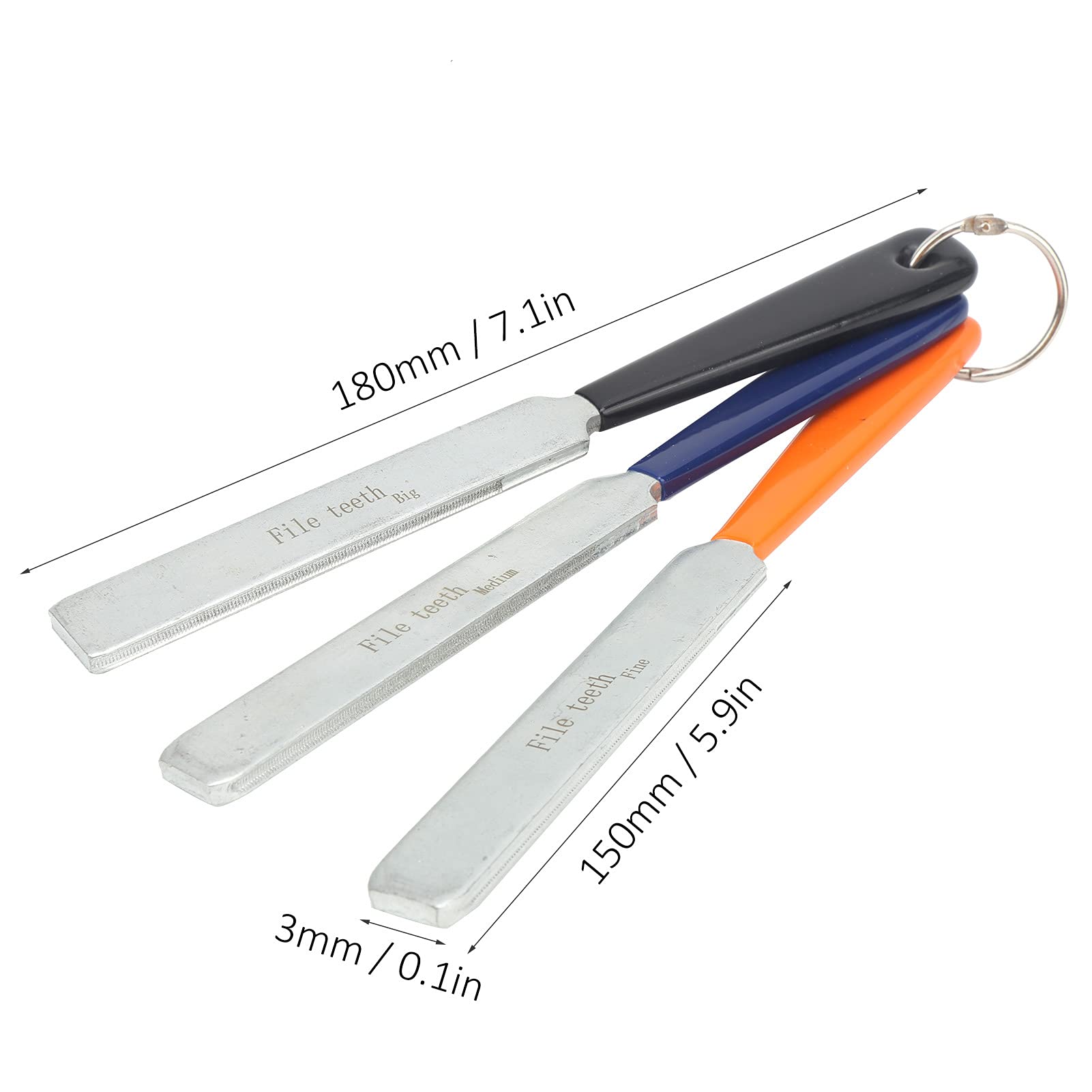 3Pcs Bass Guitar Nut Files Set - Fretboard Sanding & Grinding Tools for Guitar Repair - Perfect for Trimming, Shaping, and Smoothing Fret Edges - Essential for Luthiers and DIY Guitar Maintenance