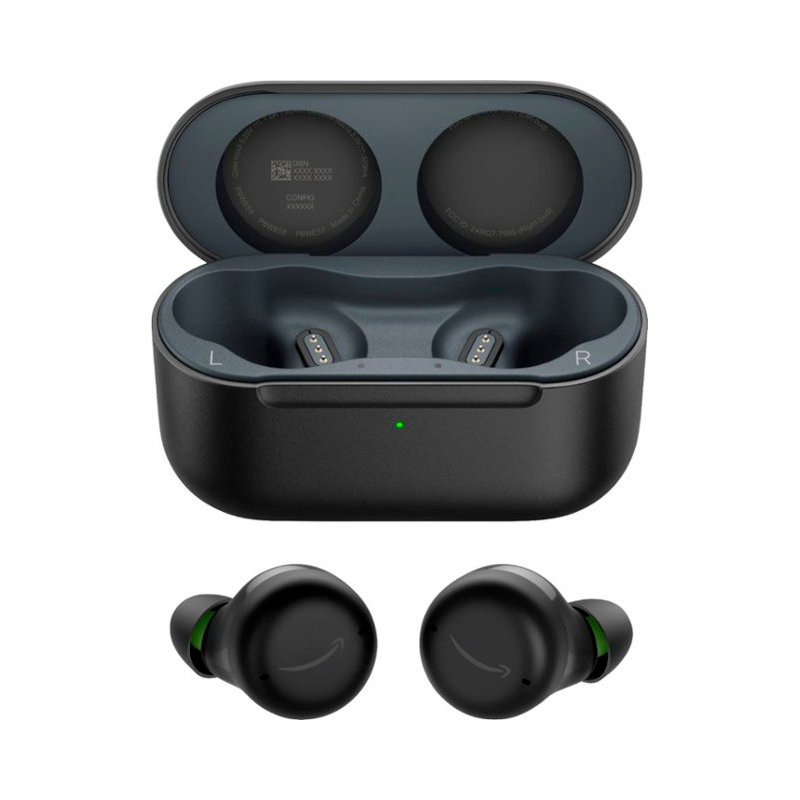 Amazon Echo Buds (2nd Gen) - Wireless Bluetooth Earbuds with Active Noise Cancellation, Black - Perfect for Workouts, Commuting & Travel