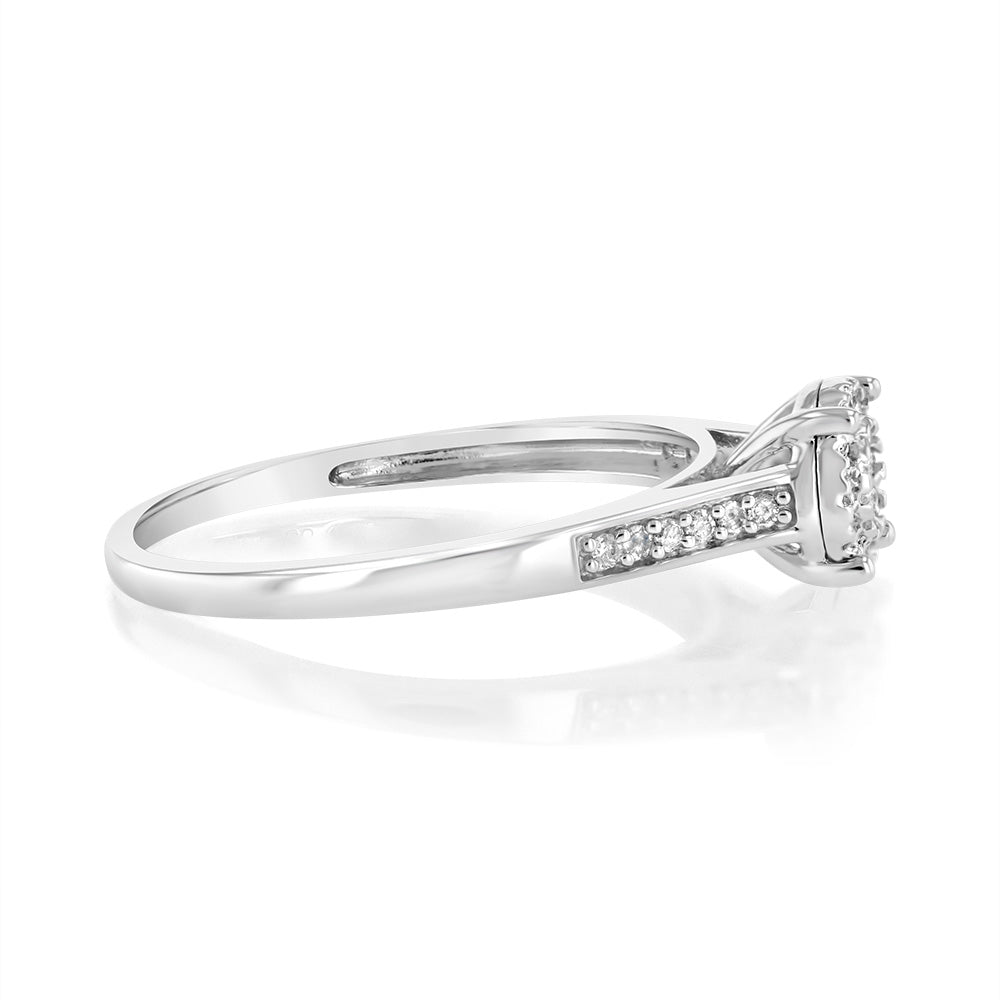 1 Carat Look Diamond Ring - 0.15ct Brilliant Cut Sterling Silver Engagement Ring for Women - Perfect for Proposals, Anniversaries & Special Occasions