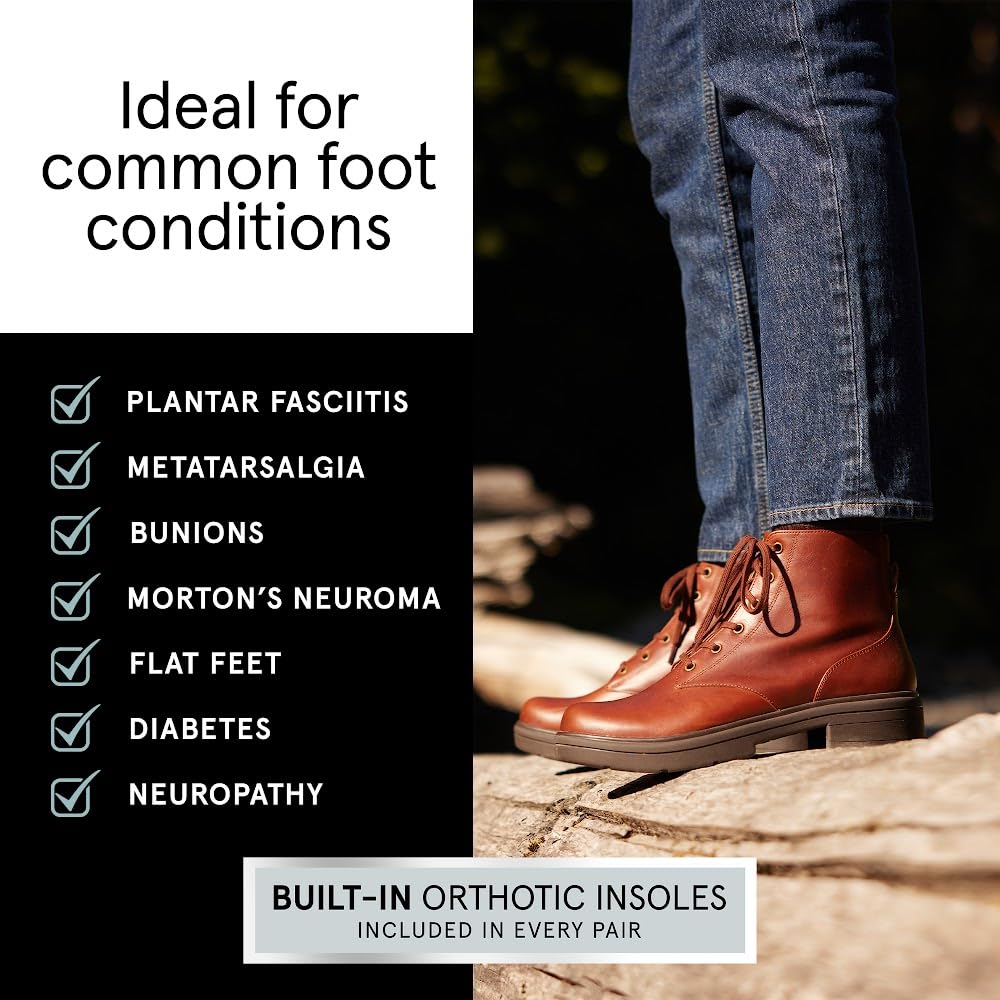 ABEO Vista Lace Metatarsal Boots for Women - Comfortable Fall Boots for Metatarsalgia Relief & Foot Support | Perfect for Walking, Work & Everyday Wear