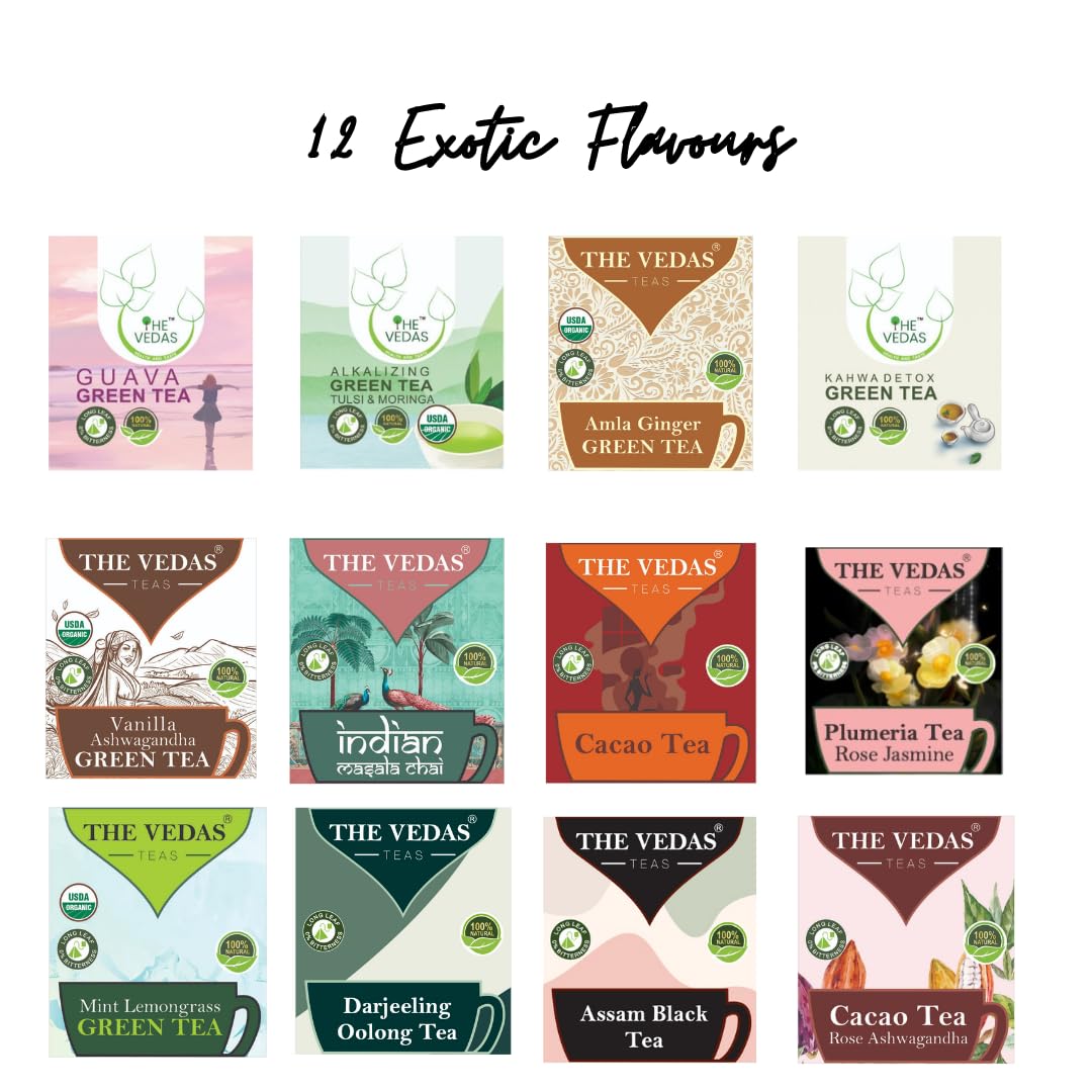 Premium Assorted Tea Gift Box Set - 12 Exotic Herbal Tea Blends (48 Tea Bags) | Luxury Corporate Tea Gift Hamper | Perfect for Office Gifts, Holiday Presents & Relaxation Moments