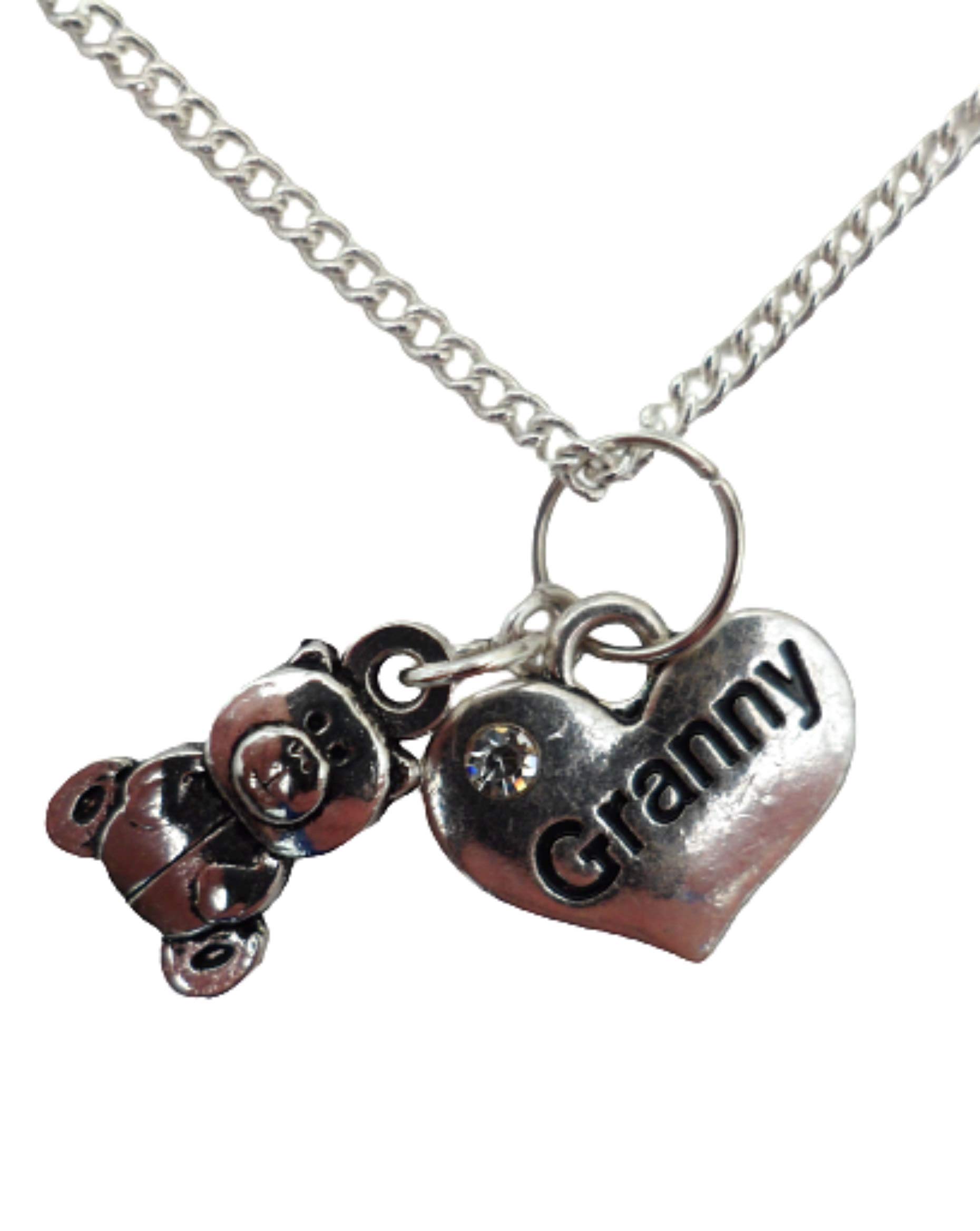 Silver Plated Heart Bear Pendant Necklace for Women - Gift & Fashion Jewelry