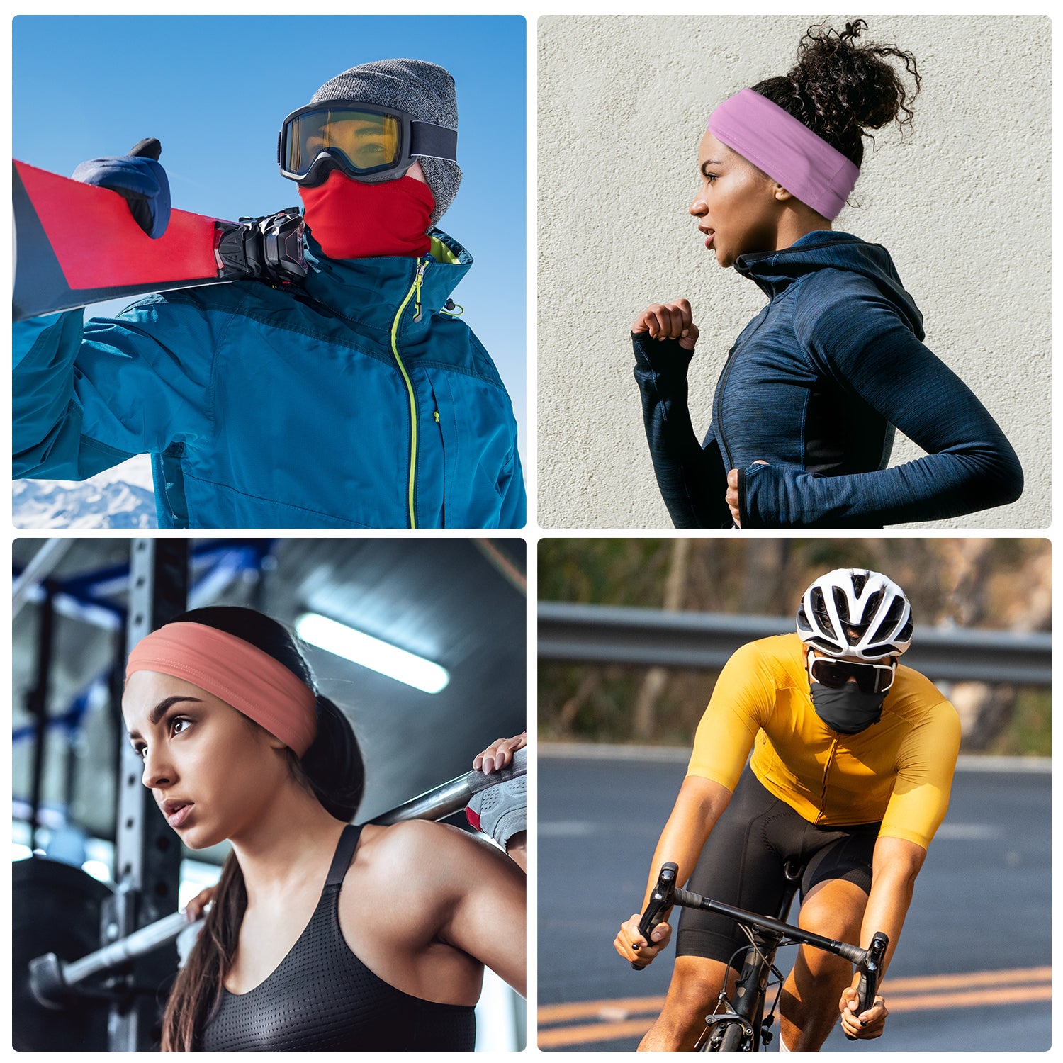 TJKL100 Bandanas Neck Gaiter 3-Pack - Breathable Face Cover for Outdoor Activities, Hiking, Cycling & Sports - UV Protection & Moisture-Wicking Fabric