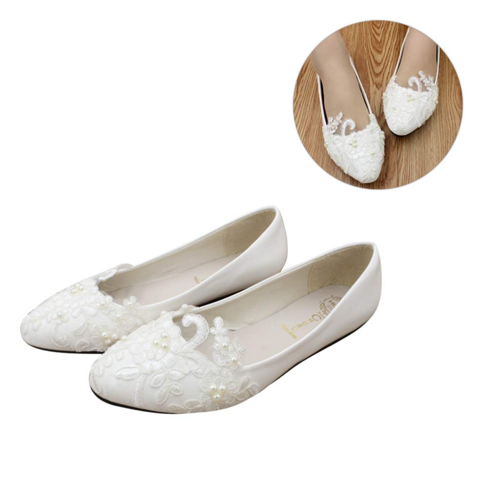 Women's Ballet Flats - Comfortable Lace Wedding Shoes for Bride, Bridesmaids & Formal Occasions | Perfect for Weddings, Parties & Office Wear