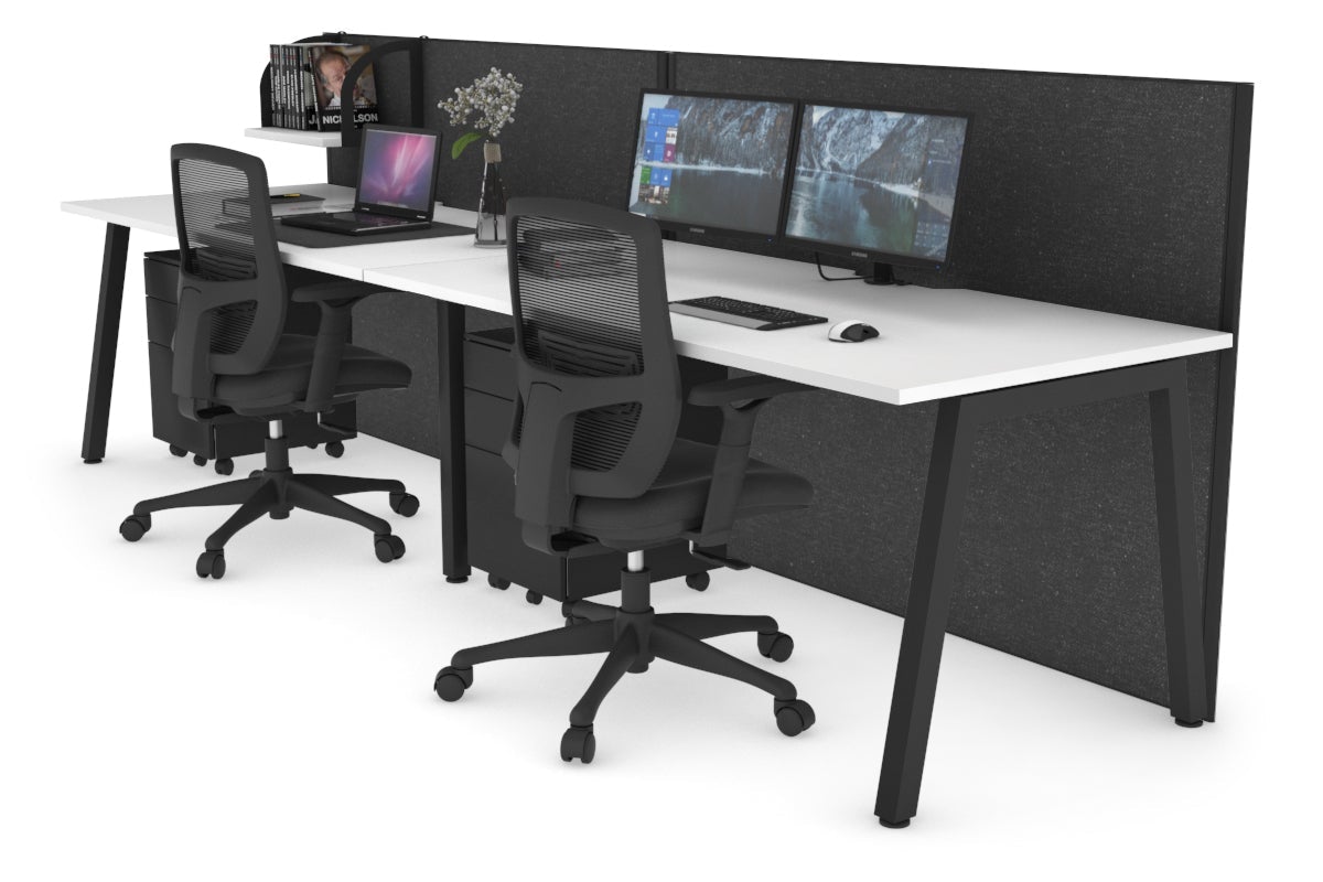 Horizon Quadro 2 Person Standing Desk - 1800L x 800W Office Workstation with Cable Management | Perfect for Shared Workspaces & Collaborative Office Environments