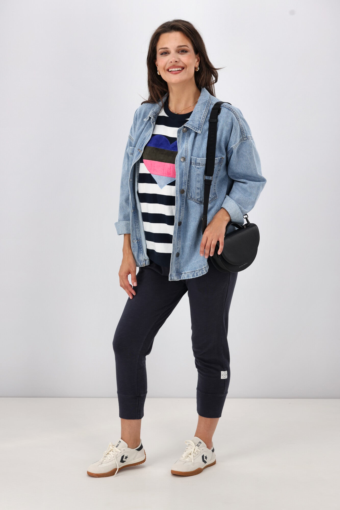 Elm Brunch Pant Navy - Women's High Waisted Casual Pants for Brunch & Weekend Outings