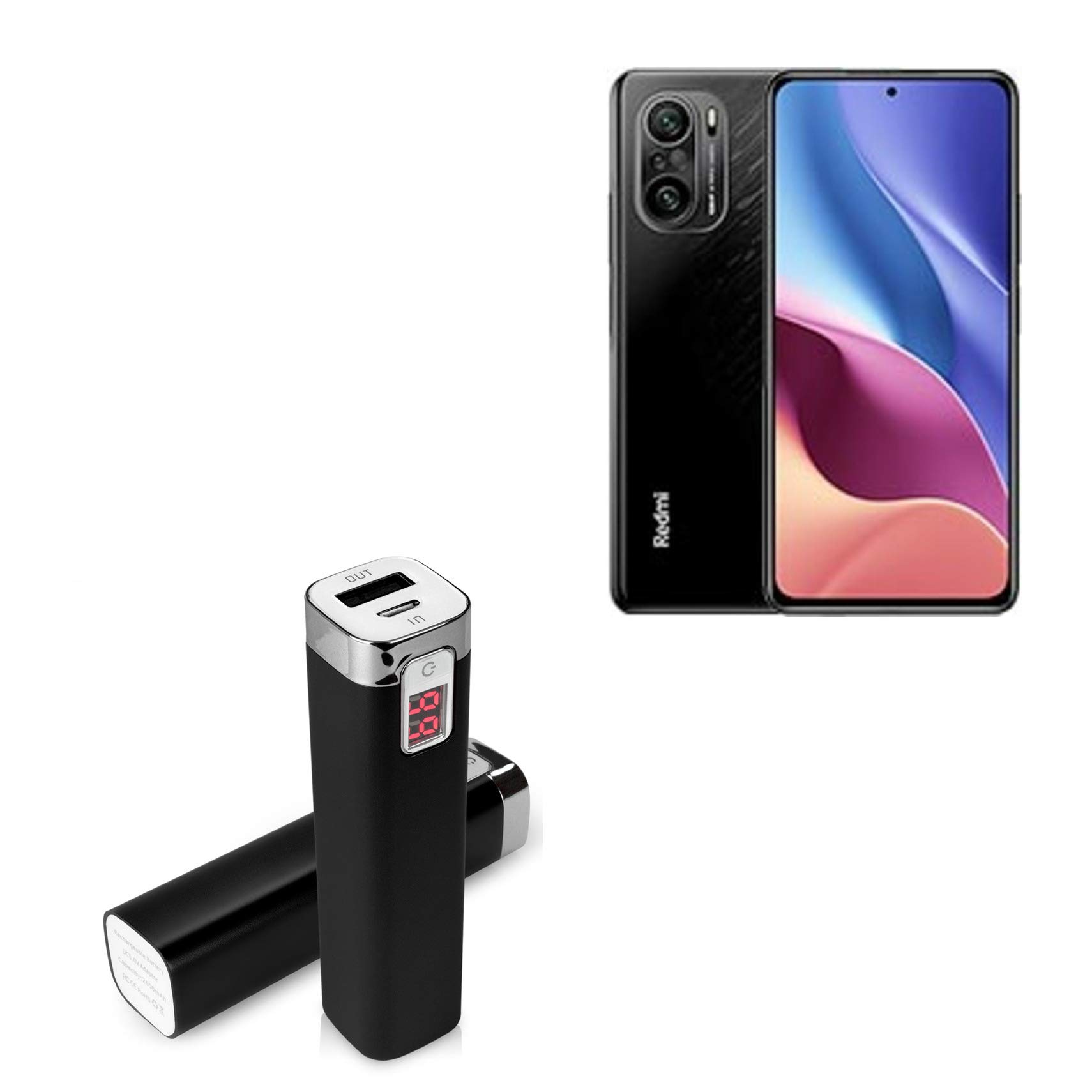 BoxWave 5000mAh Portable Power Bank Charger for Xiaomi Redmi K40 Pro+ - Compact Rejuva Power Pack, Winter White - Perfect for Travel, Camping & Emergency Charging