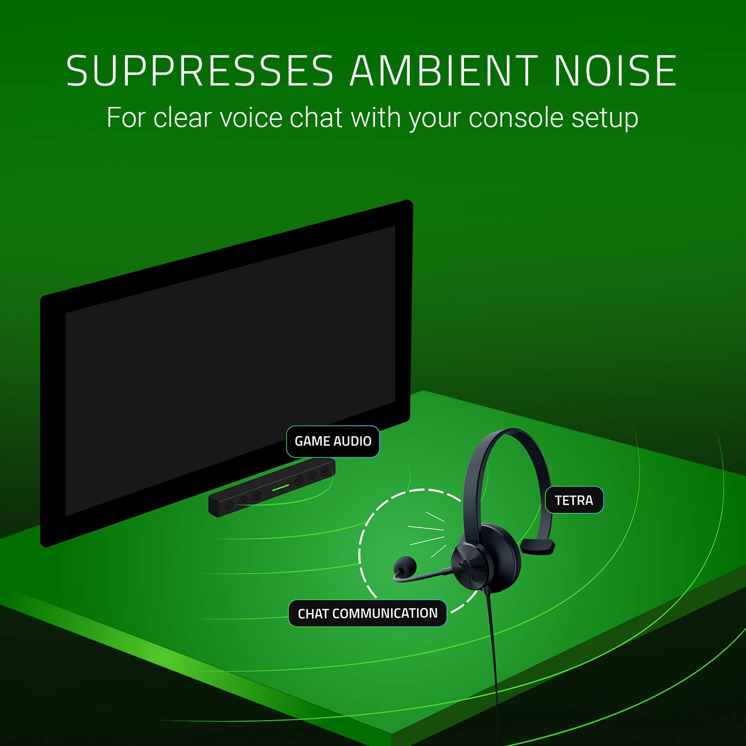 Razer Tetra Streaming Headset - Lightweight Gaming Headset with Bendable Cardioid Mic for PC, Xbox, PS4, Nintendo Switch (Reversible Ear Cups) | Perfect for Live Streaming, Esports & Online Gaming