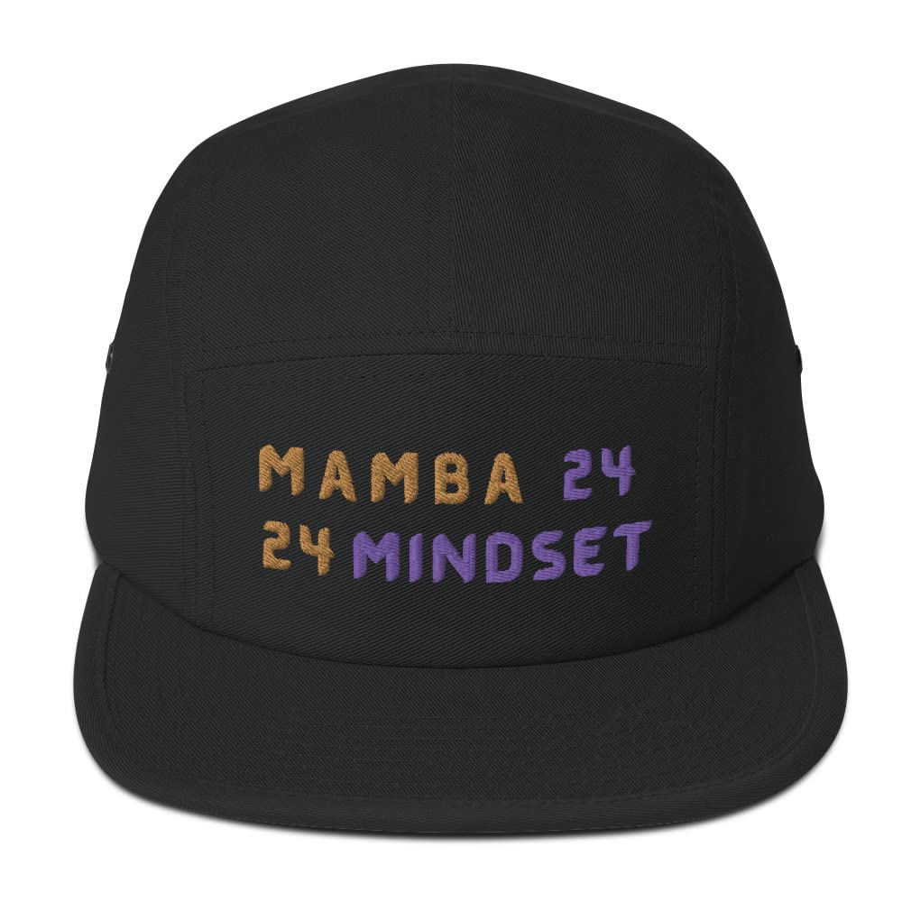 Mamba Mindset 24 5-Panel Camper Hat - Adjustable Snapback Cap for Men & Women - Perfect for Outdoor Adventures, Sports & Casual Wear
