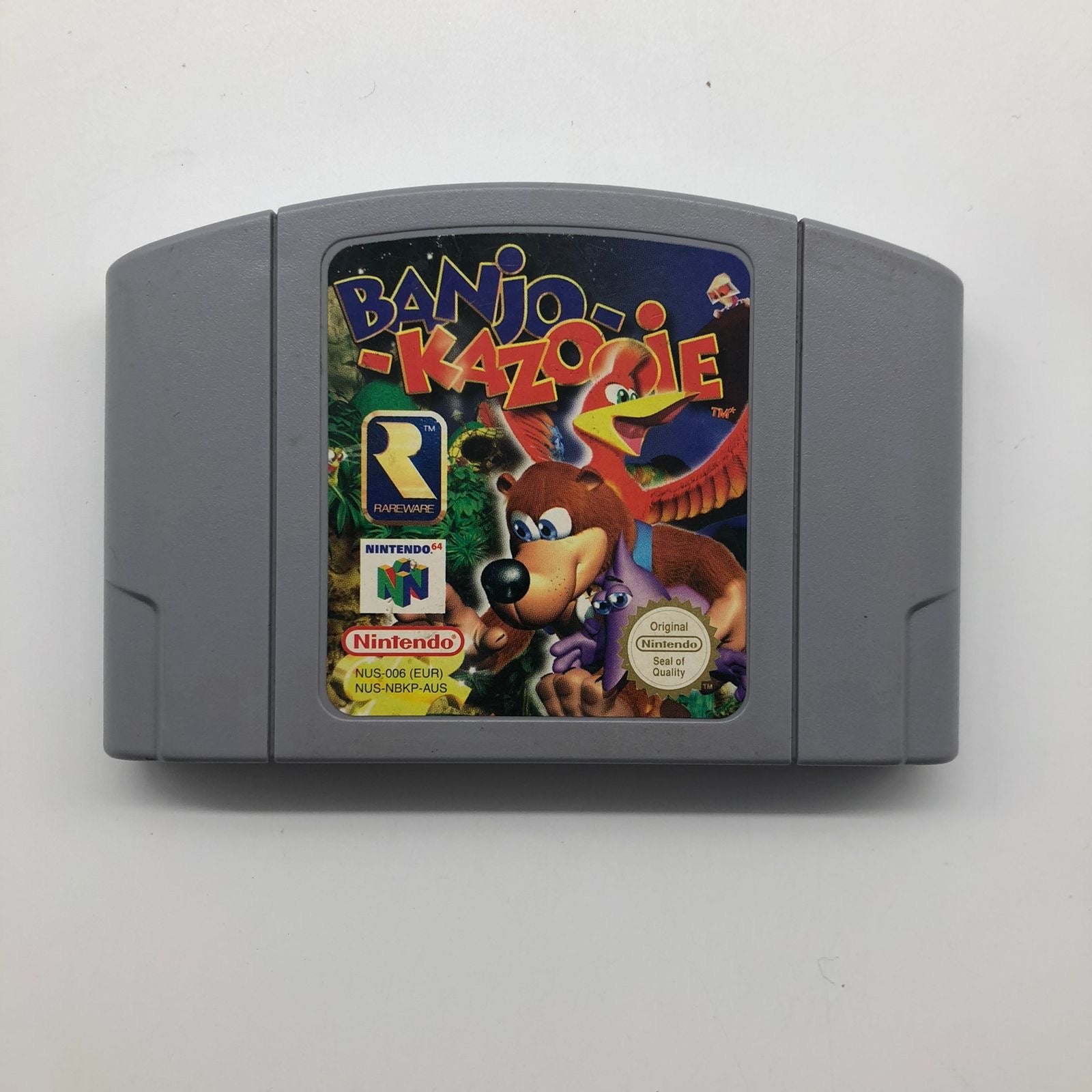 Original Banjo-Kazooie Nintendo 64 (N64) Game Cartridge - PAL Version - Classic Platform Adventure Game for Retro Gaming Enthusiasts - Perfect for Collectors and Nostalgic N64 Players