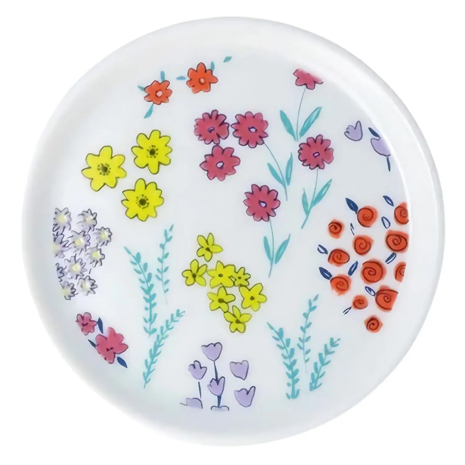 Harekutani Porcelain Coaster Set - Elegant Botanical Design, Absorbent Ceramic Drink Coasters for Coffee Table, Dining Table & Home Decor - Perfect for Parties, Gifts & Everyday Use