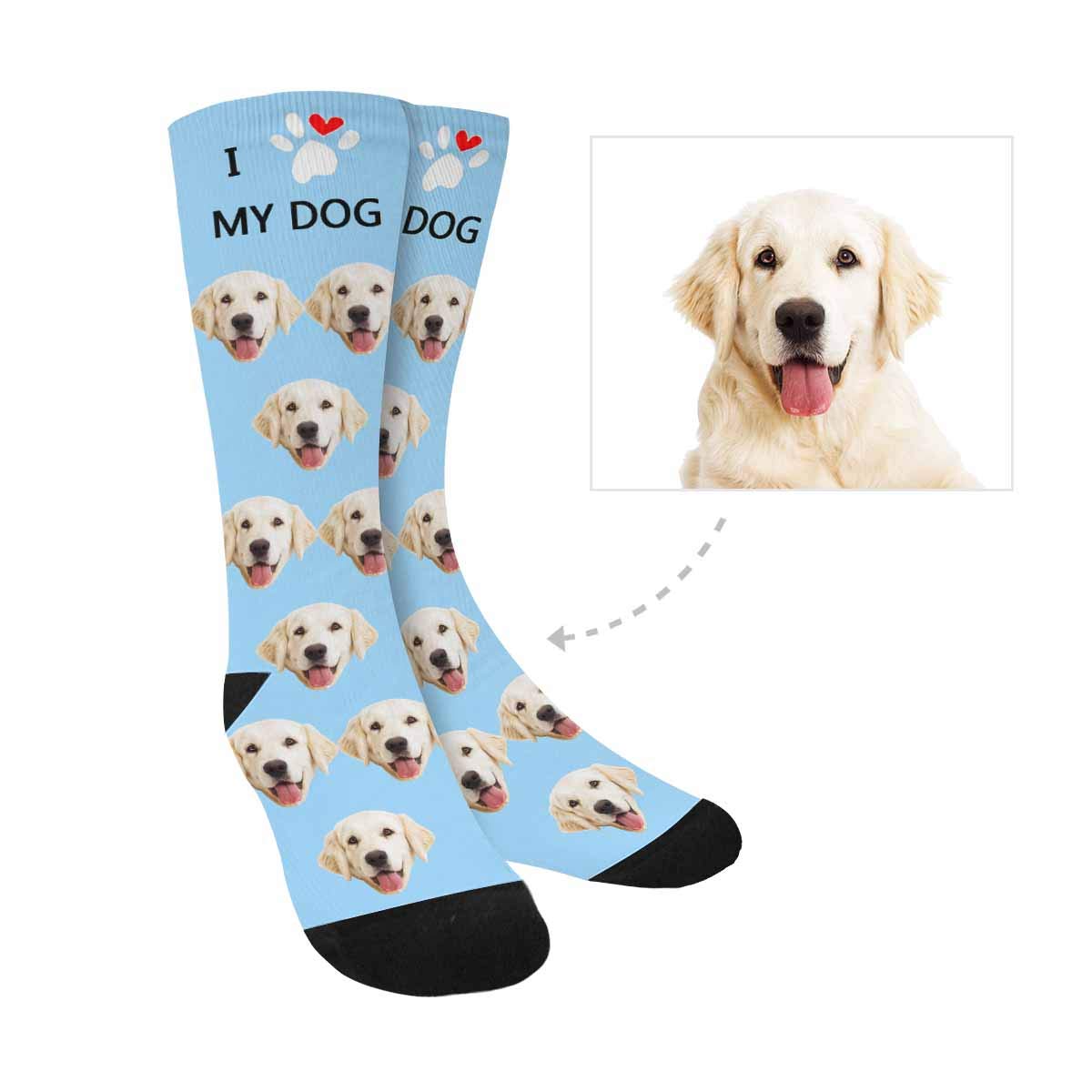 Custom Face Socks for Men & Women - Funny Dog Paw Print Animal Socks | Cute Gift for Pet Lovers, Dog Owners | Perfect for Halloween Costumes, Christmas Gifts & Casual Wear