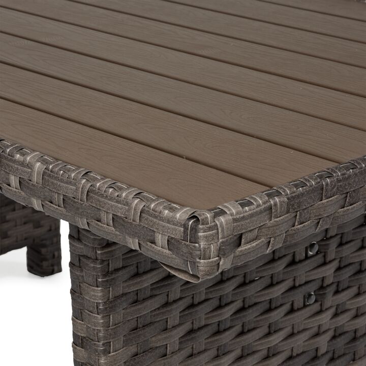 Acadia 6-Piece Outdoor Banquette Set in Grey & Beige - Perfect for Patio, Garden, and Backyard Relaxation