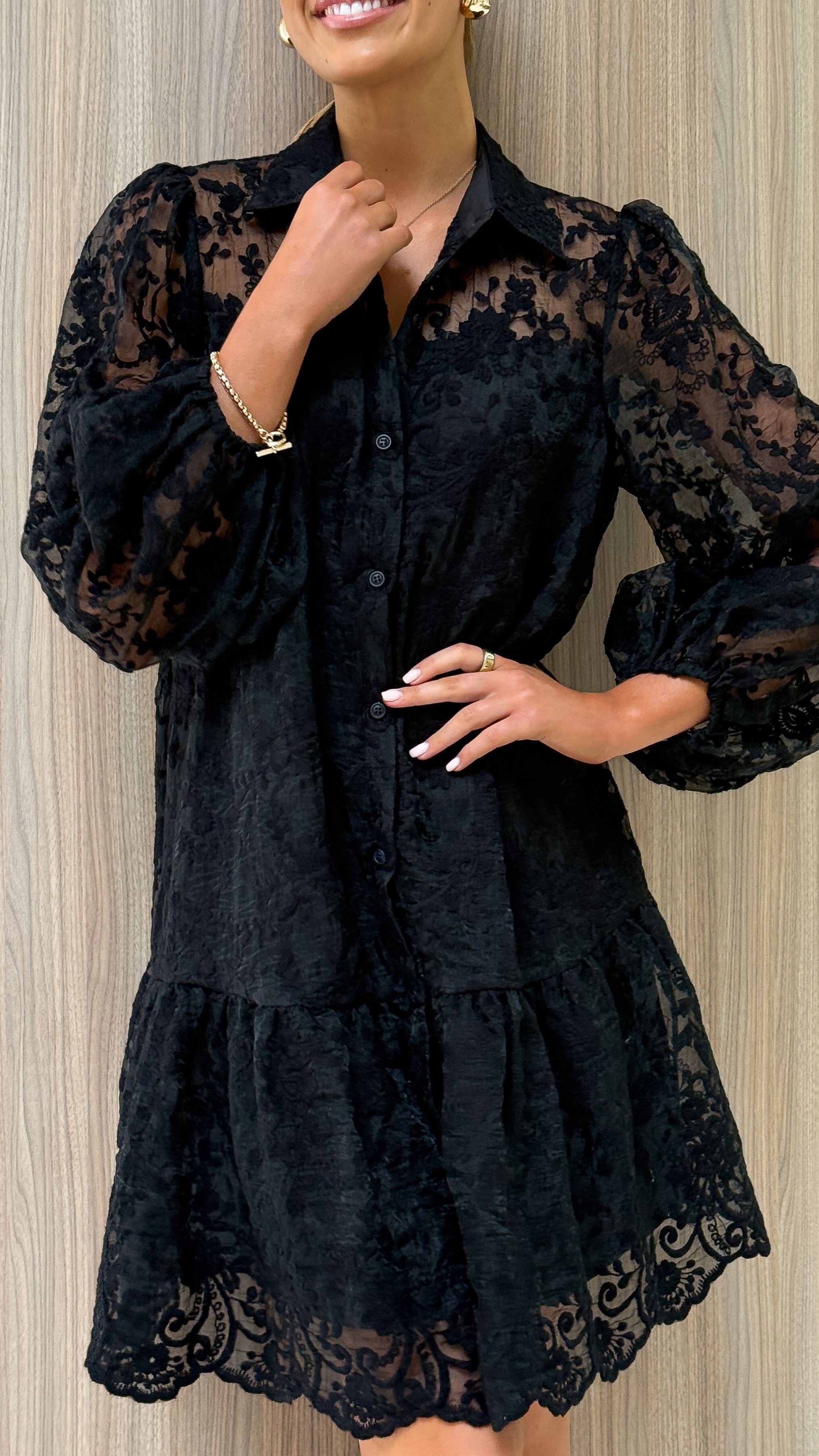 Acacia Lace Mini Dress in Black - Elegant Party & Evening Wear for Women | Perfect for Dates, Cocktails & Special Occasions