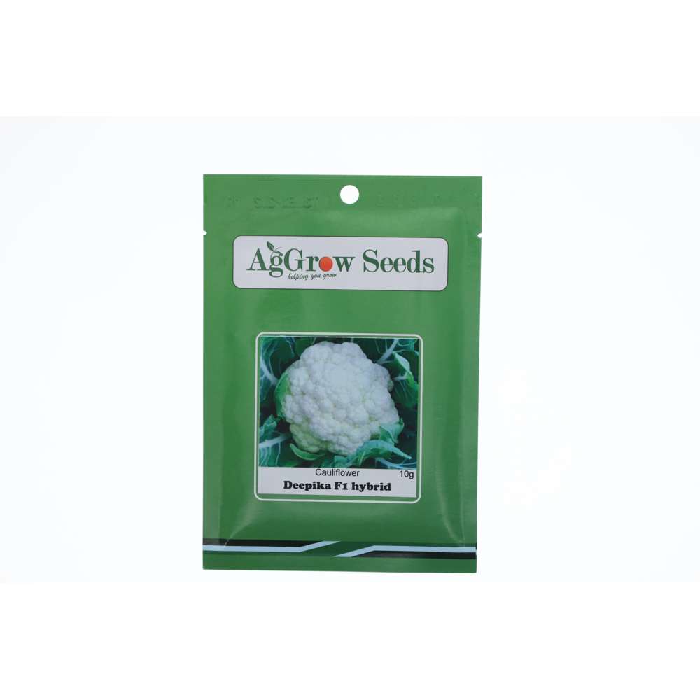 AgGrow Cauliflower (Fulgobi) Seeds Deepika F1 Hybrid 10g - Premium Vegetable Seeds for Home Gardening, Organic Farming & Healthy Cooking