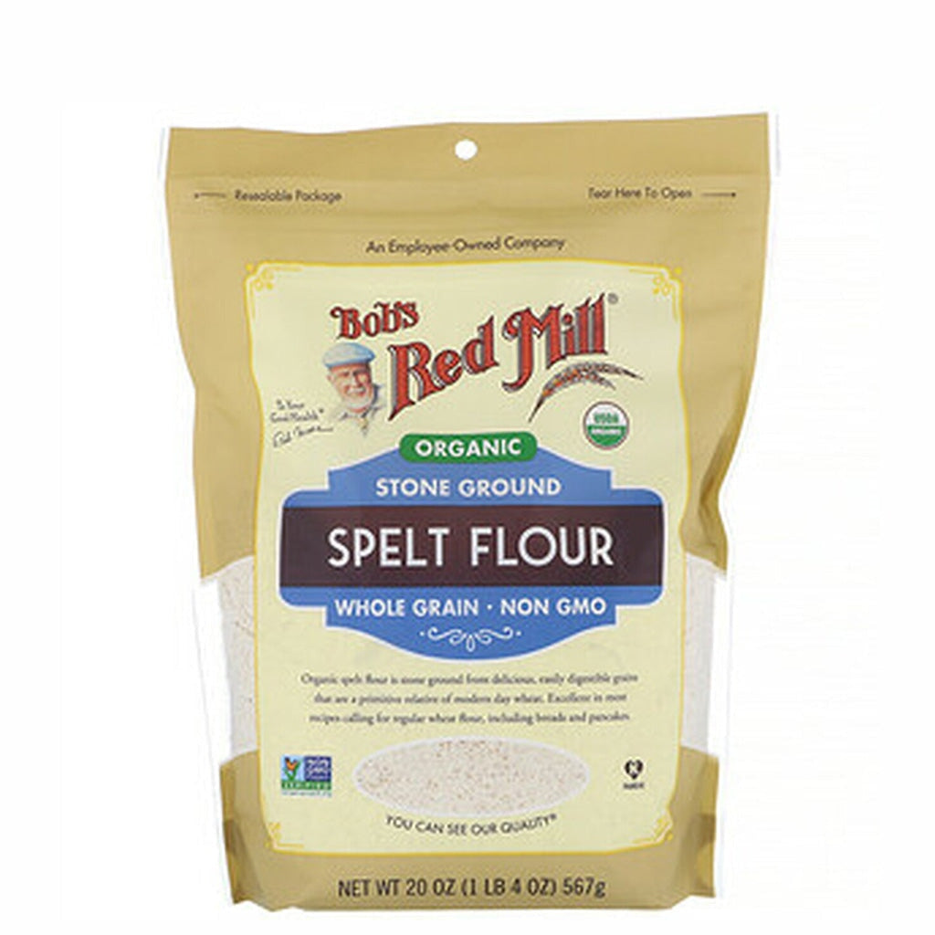 Organic Spelt Flour by Bob's Red Mill | Non-GMO, Whole Grain Flour for Baking Bread, Cookies & Healthy Recipes | Perfect for Artisan Bread, Pancakes & Gluten-Free Cooking