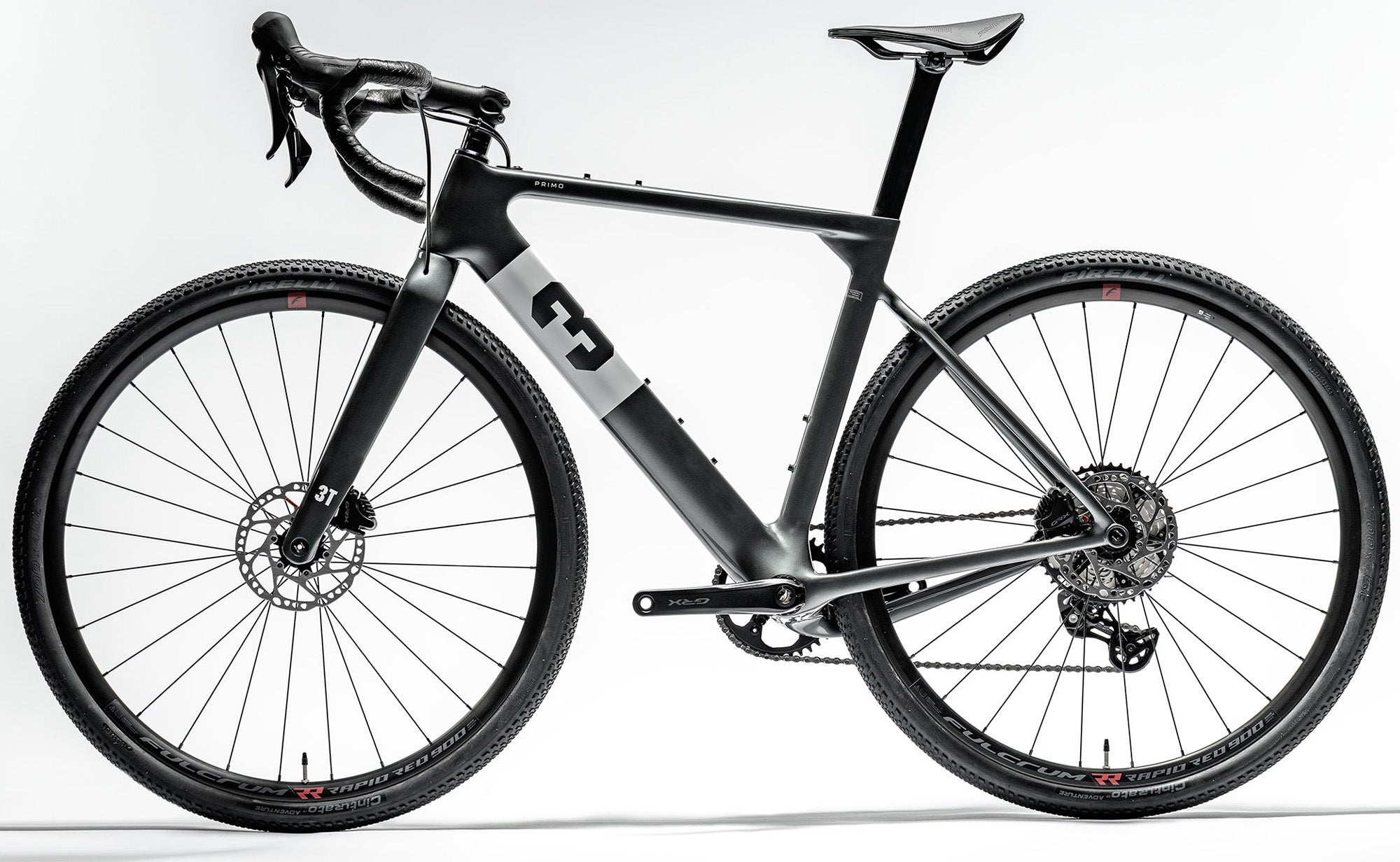 3T Primo GRX 1x12 700c Gravel Bike - Lightweight Carbon Frame, Shimano GRX Groupset - Perfect for Adventure Riding, Commuting & Off-Road Trails