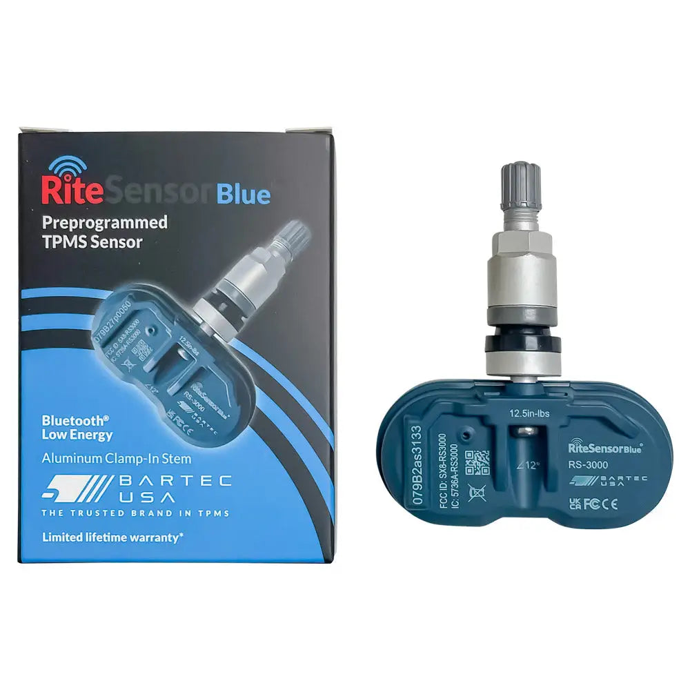 Bartec Rite Sensor Blue - 10 Pack Bluetooth TPMS Sensors for Tesla & Electric Vehicles | Tire Pressure Monitoring System | Easy Installation for Model S/3/X/Y | Road Trip & Daily Commute Safety