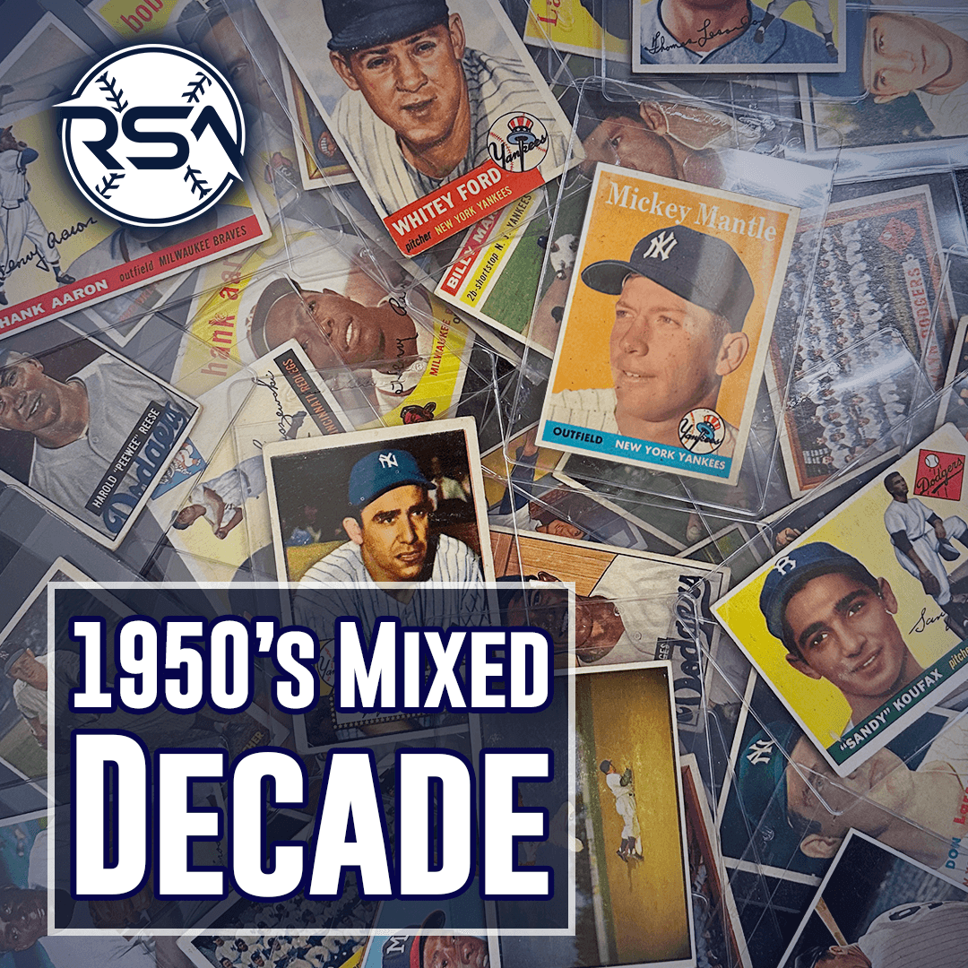 Vintage Baseball Cards Mystery Pack - 1950s Decade Series | Collectible Sports Trading Cards for Fans & Enthusiasts | Perfect for Gifts, Display & Memorabilia Collections