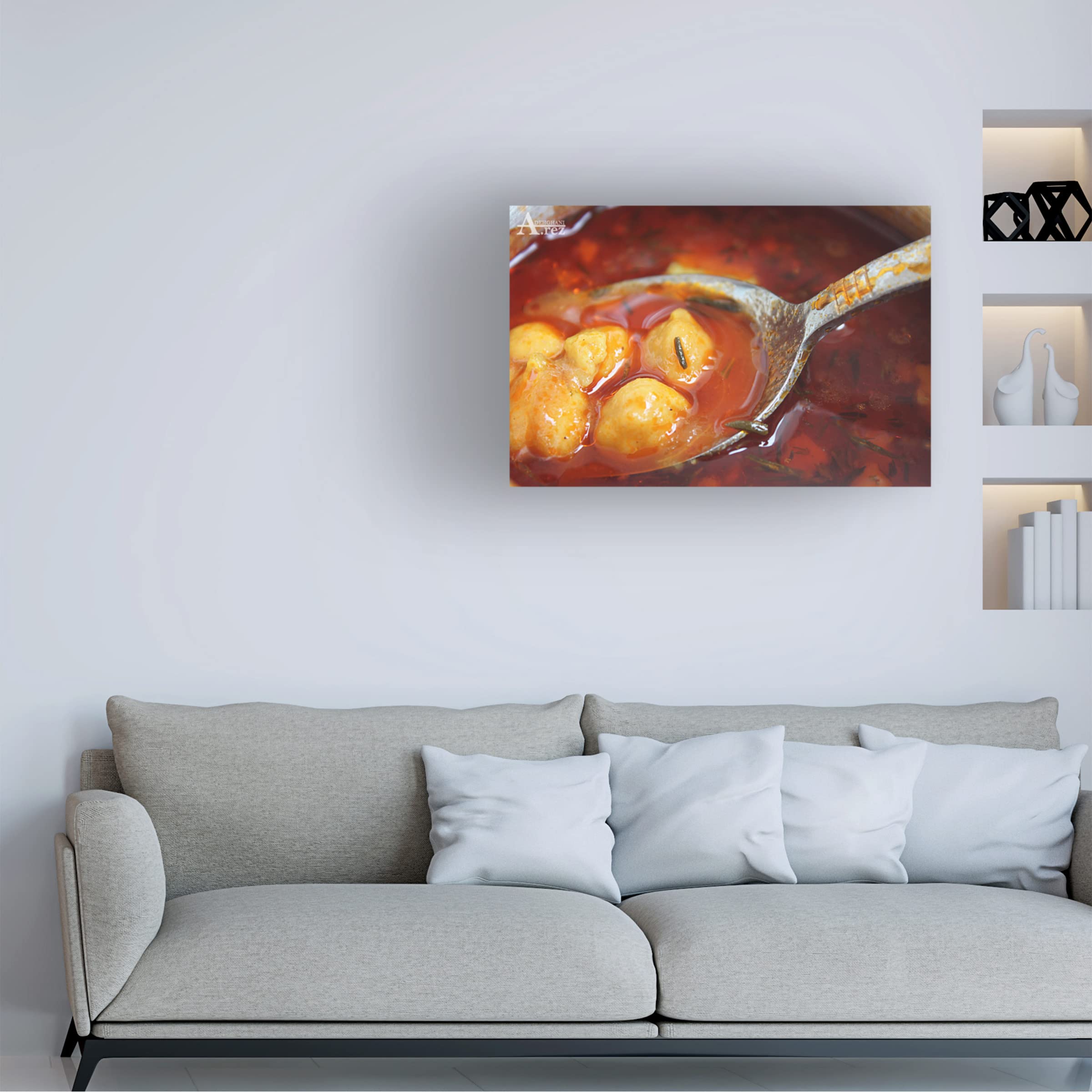 Trademark Fine Art 'Broth' Canvas Wall Art by A.rez Dehghani - Modern Abstract Painting for Living Room, Bedroom & Office Decor