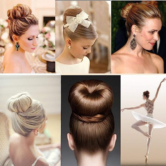 Hair Donut Bun Maker - Magic Sponge Curler for Easy Hairstyling, Twist & Braid Tool - Perfect for Updos, Ponytails & Formal Events