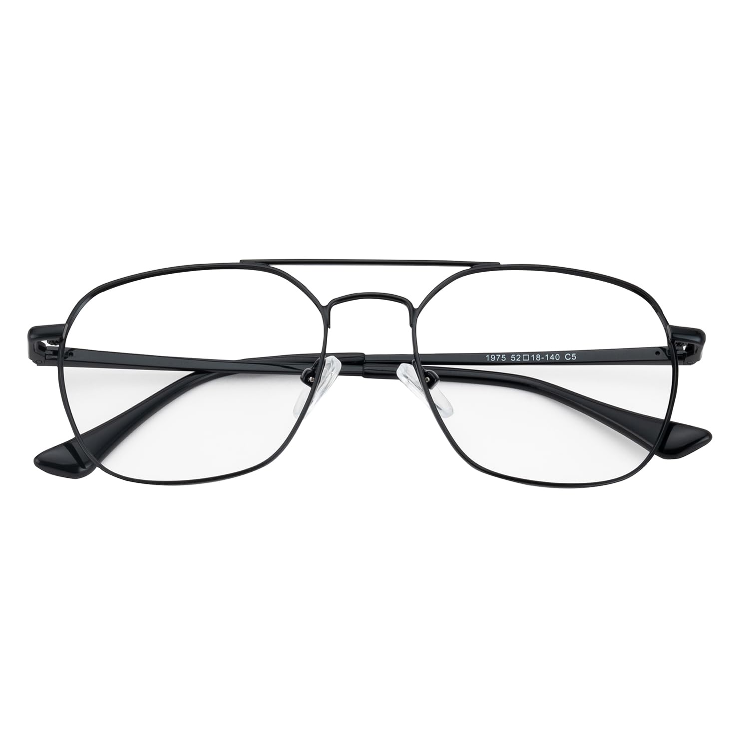 GUDVUE Blue Light Blocking Glasses for Women & Men - Anti Glare, UV400 Protection, Reduce Eye Strain - Aviator Polygon Black Frame for Computer, Gaming, TV & Phone Use - Perfect for Office, Gaming & Digital Screen Time