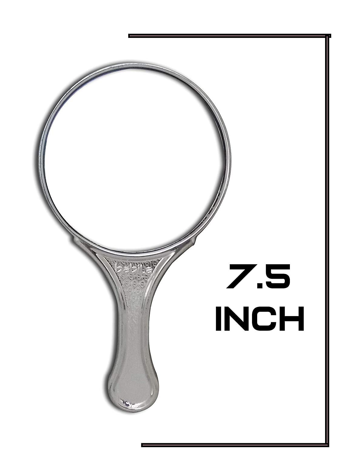 Portable Hand Mirror with Handle - Silver Cosmetic Mirror for Makeup, Shaving & Travel | Perfect for Home, Salon & On-the-Go Use | Men & Women Beauty Essential
