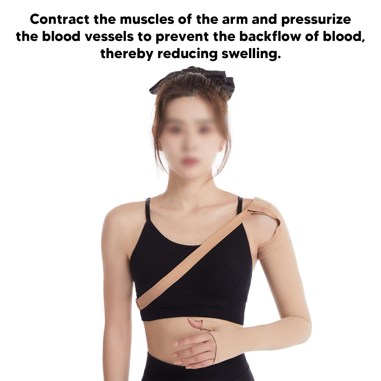 Post Mastectomy Arm Sleeve - Soft & Comfortable High Elasticity Anti-Swelling Compression Sleeve for Left Arm - Ideal for Lymphedema Relief, Recovery & Daily Comfort After Surgery