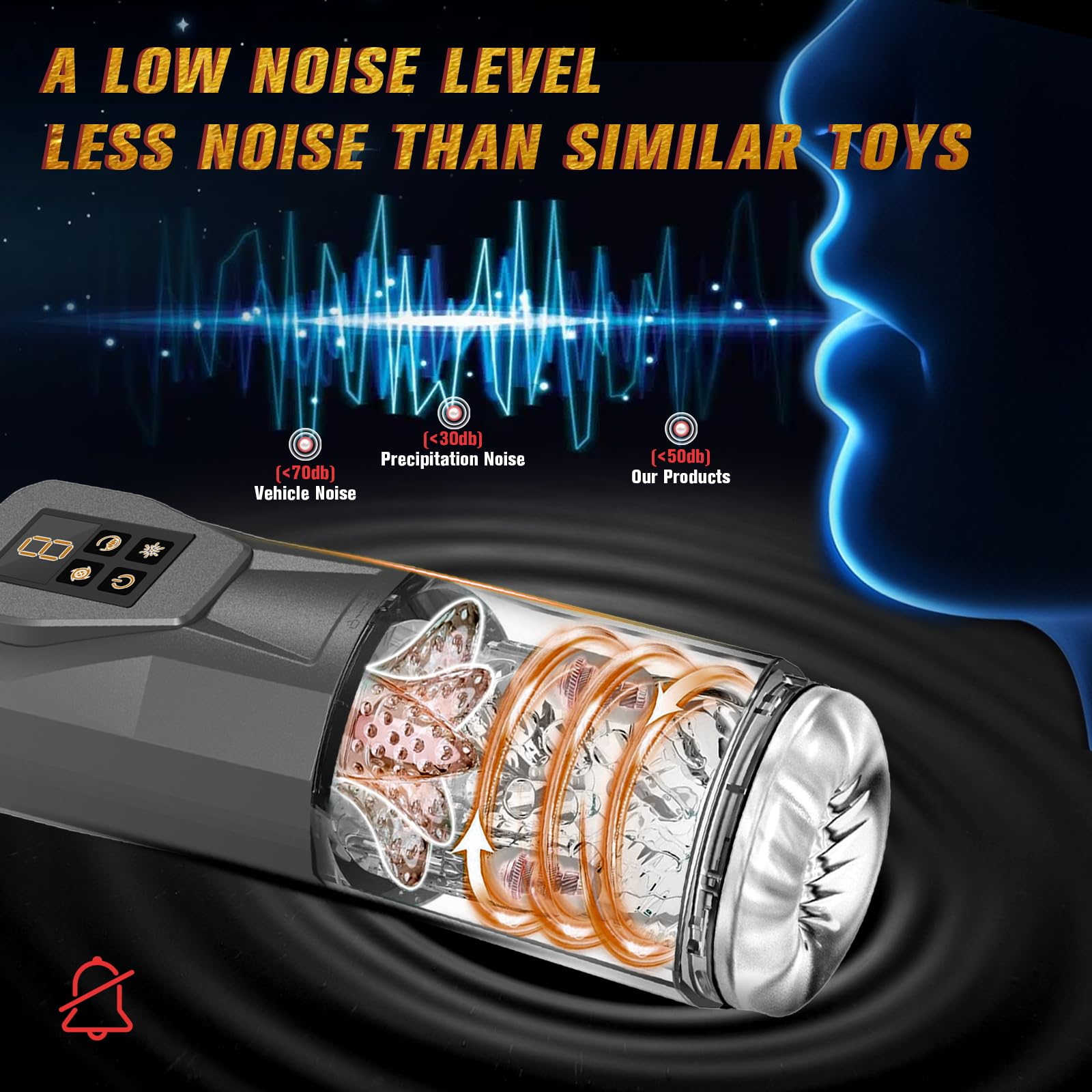 Premium Male Masturbator for Men - Upgraded 7-in-1 Vibrating, Rotating, Thrusting & Licking Penis Trainer | 3D Textured Blowjob Pocket Pussy Stroker | Perfect for Solo Play, Couples Fun & Discreet Pleasure