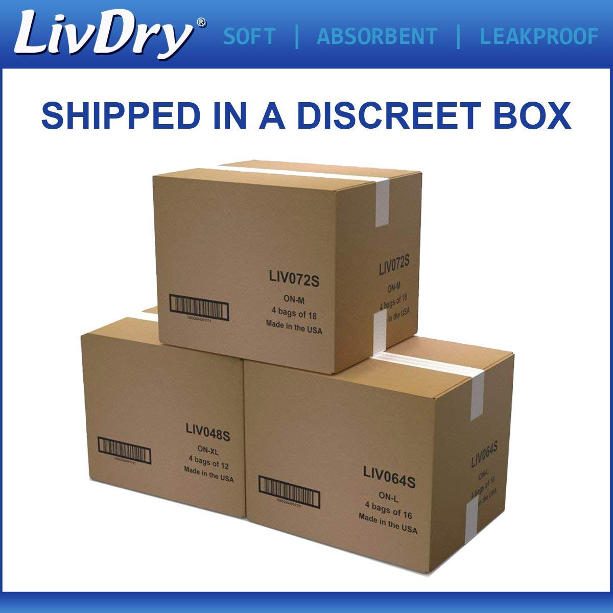 LivDry Incontinence Booster Pads for Adults - 160 Count Disposable Absorbent Pads for Women & Men | Extra Soft & Comfortable | Works with Adult Diapers | Ideal for Overnight Protection, Travel & Daily Use