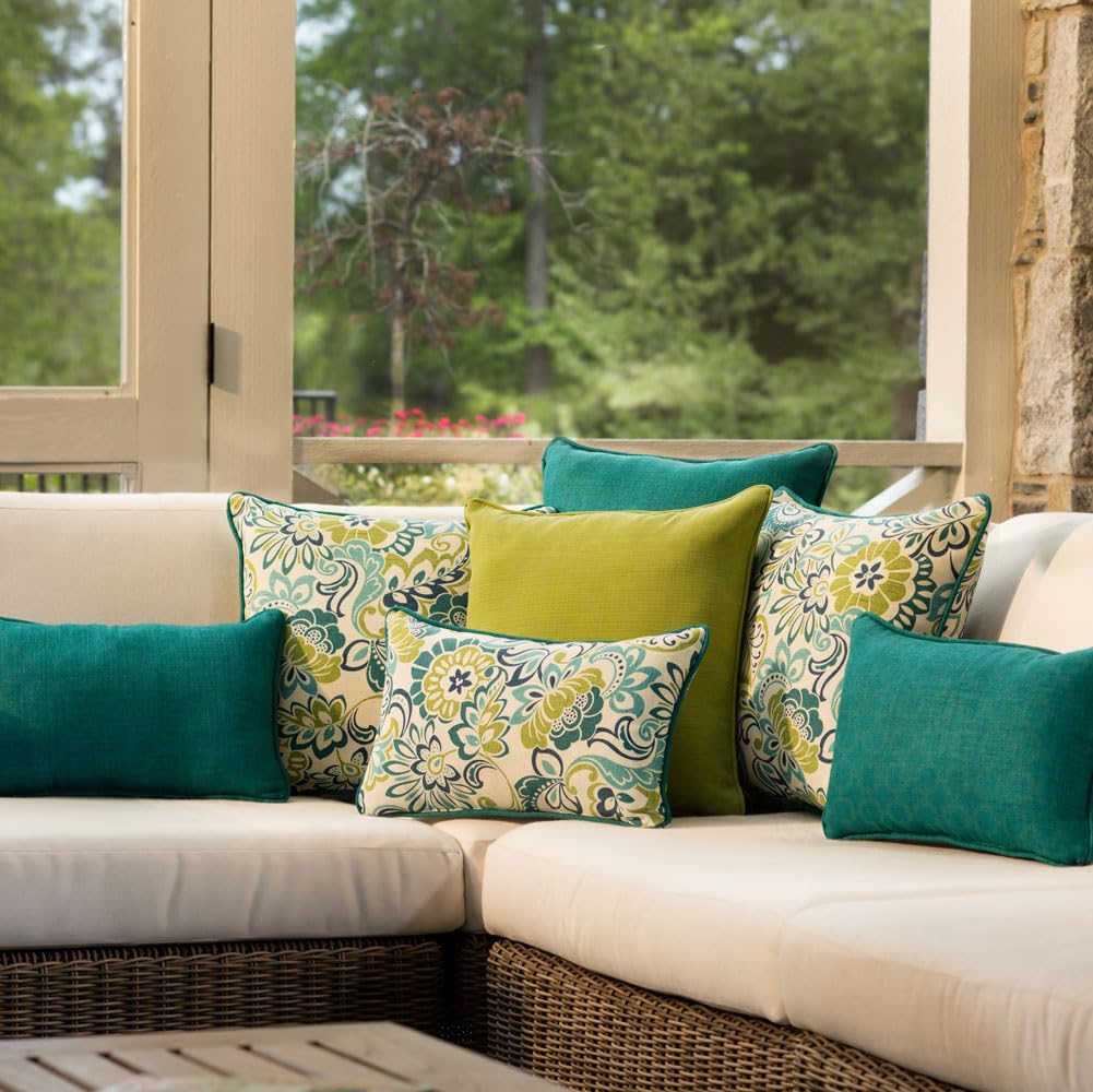 Pillow Perfect 25-Inch Teal/Blue Solid Floor Pillow for Indoor & Outdoor Use – Perfect for Lounging, Rave Parties, and Cozy Home Decor