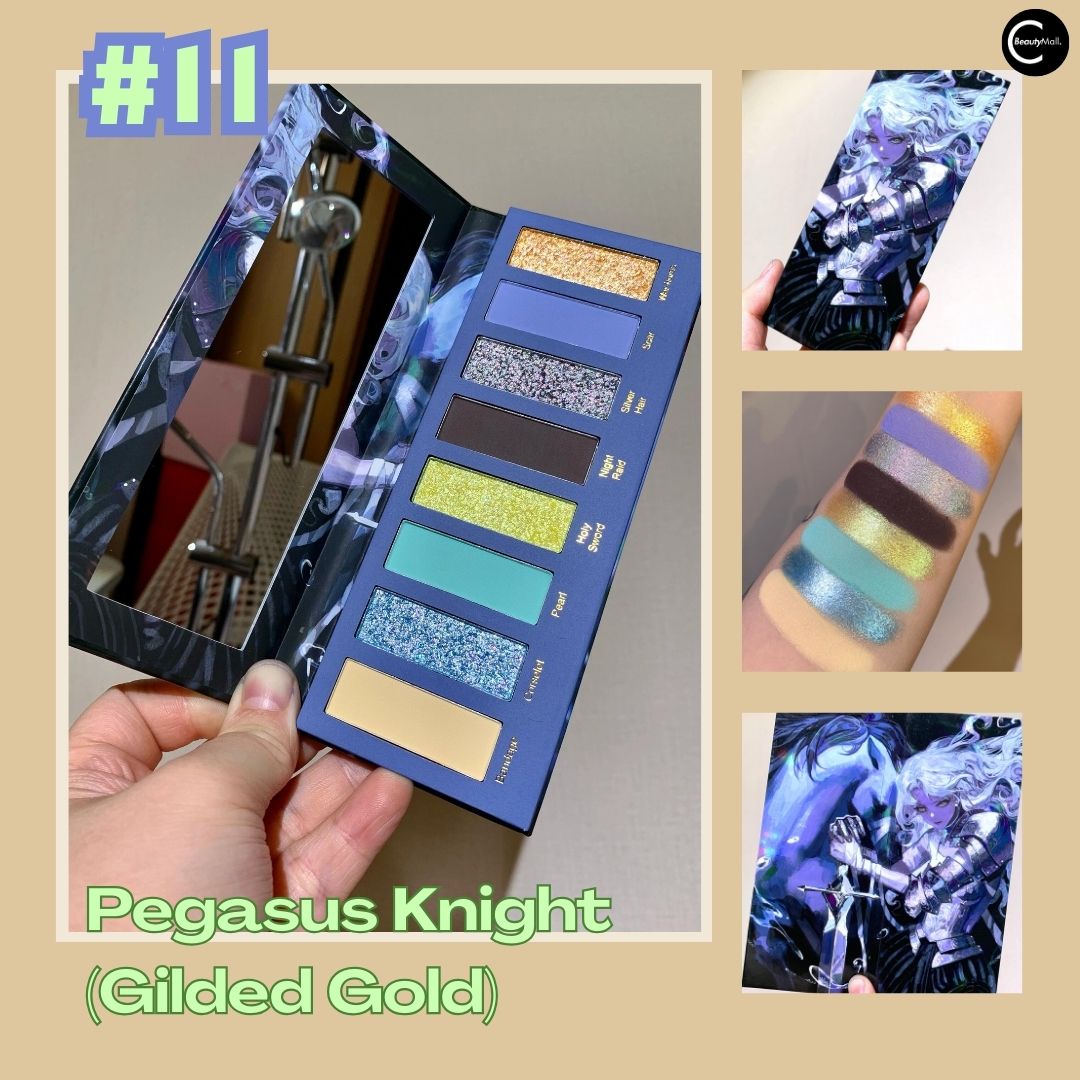 Narimi Back to the 90s Eyeshadow Palette #11 Pegasus Knight (Gilded Gold) - Vintage Makeup for Everyday Glam & Special Occasions