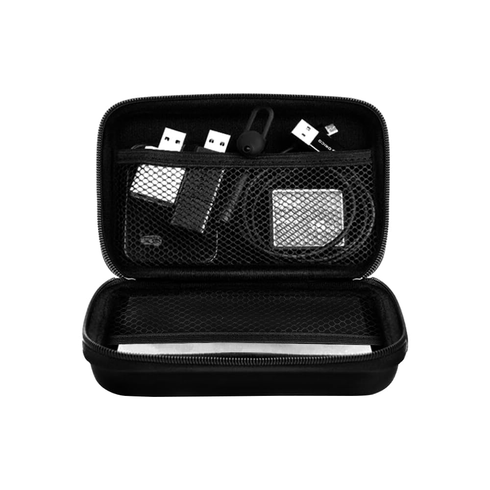 200 Pack Hard Shell Travel Storage Cases - Protective Organizer for Hard Drives & Small Electronics - Black with Accessory Pocket - Bulk Wholesale - Perfect for Travel, Office Organization & Tech Accessories Gifts