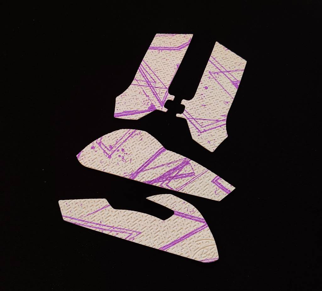 BT.L Ergonomic Mouse Grip for Razer Viper Mini - Anti-Slip White & Purple Gaming Mouse Grip Tape - Perfect for FPS, MOBA & Esports Gaming