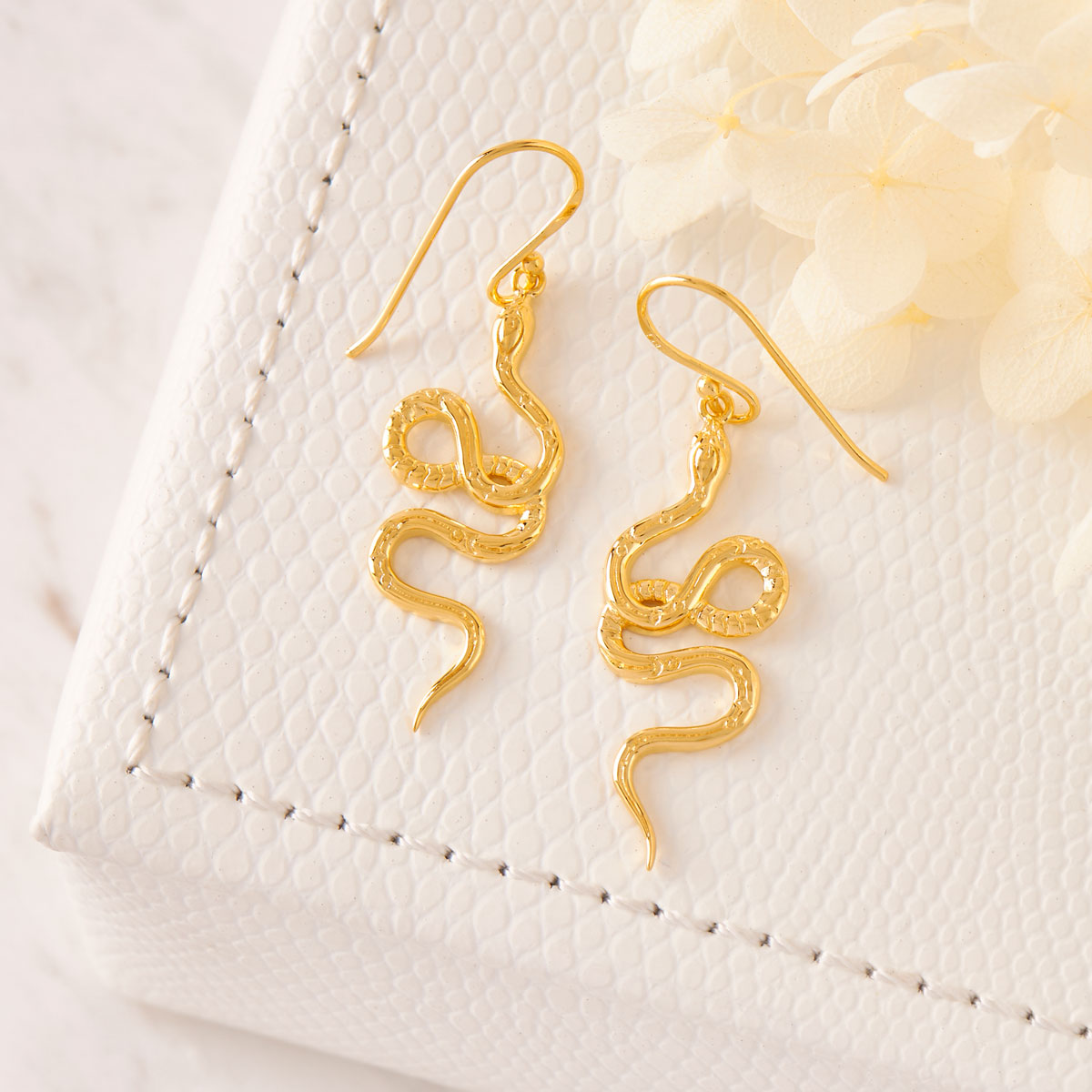 Serpent Seer Gold Earrings - Mystical Jewelry for Women, Boho Chic Accessories for Parties & Spiritual Ceremonies