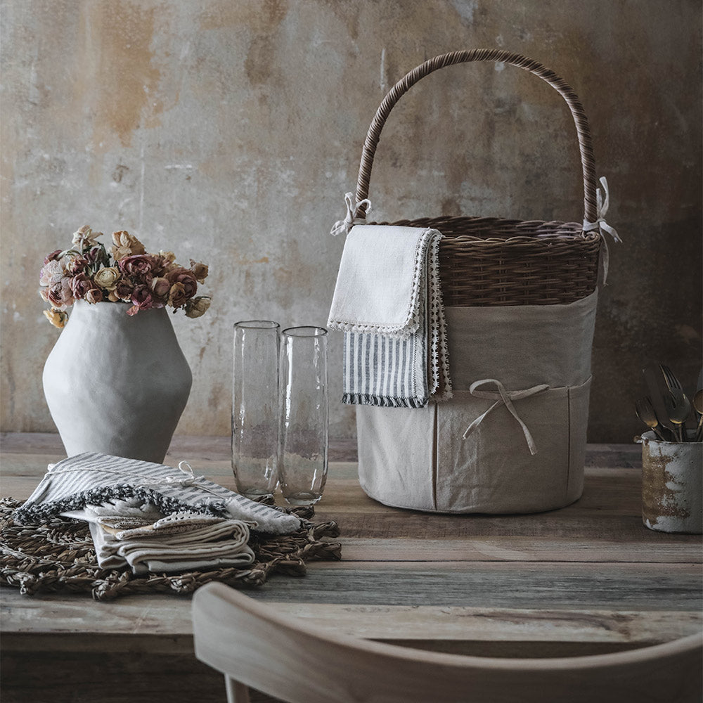 Natural Rattan Storage Basket - Handwoven Busby Basket for Home Organization, Laundry, Toys & Blankets | Eco-Friendly & Stylish Decor for Living Room, Bedroom & Nursery