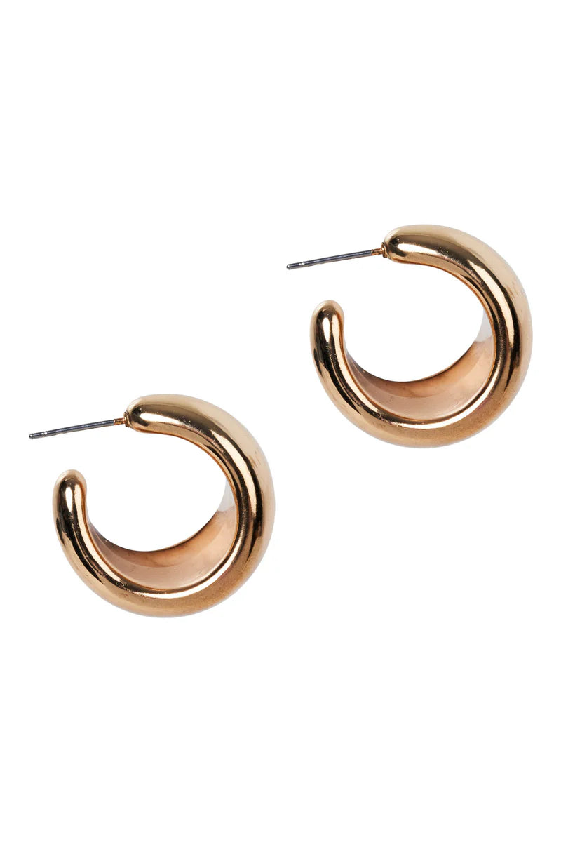 Estel Gold Hoop Earrings for Women - 14K Gold Plated Cuff Earrings - Trendy Statement Jewelry for Parties, Weddings & Everyday Wear