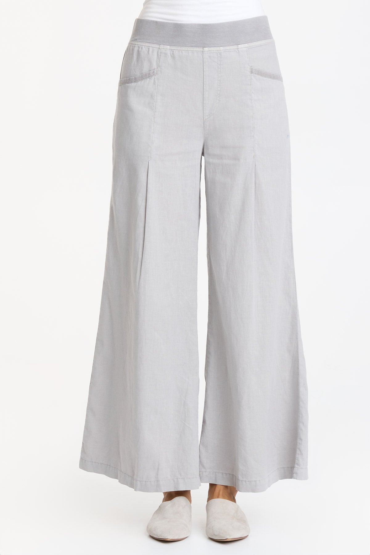 Premium Teresa Cotton Pants - Soft Grey Pigment Dye for Women | Comfortable Casual Wear for Lounge, Yoga & Everyday Outfits