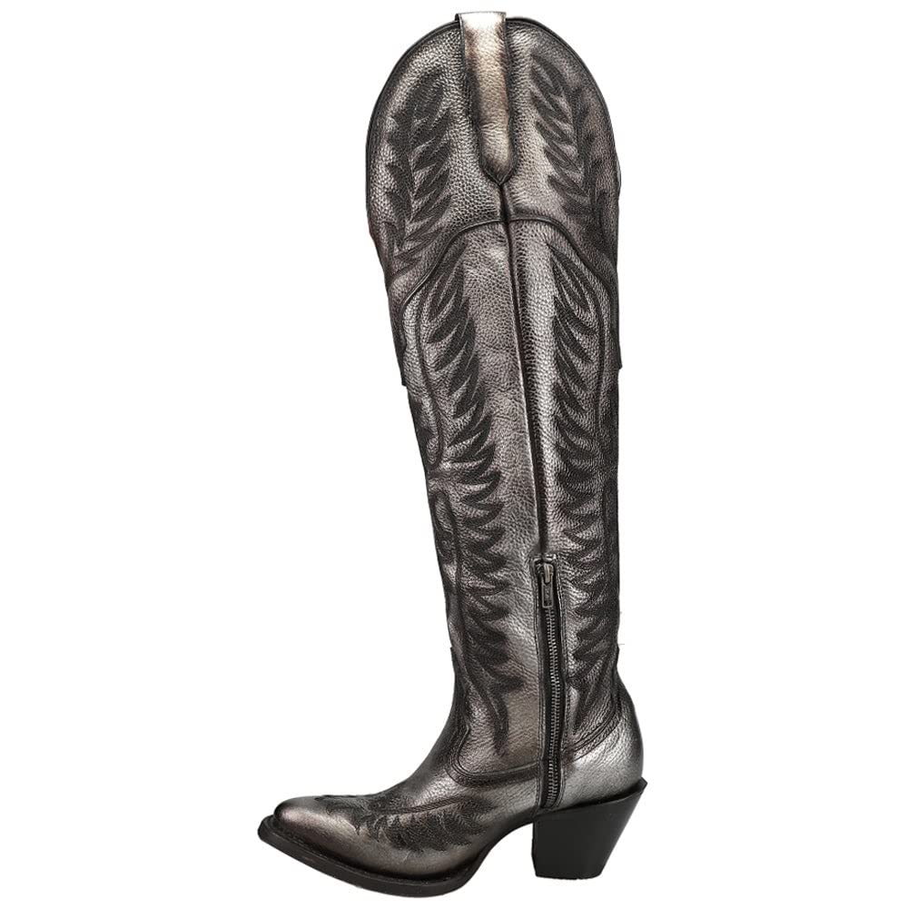 Women's Corral Western Boots - Embroidered Over The Knee Mid Heel (2-3