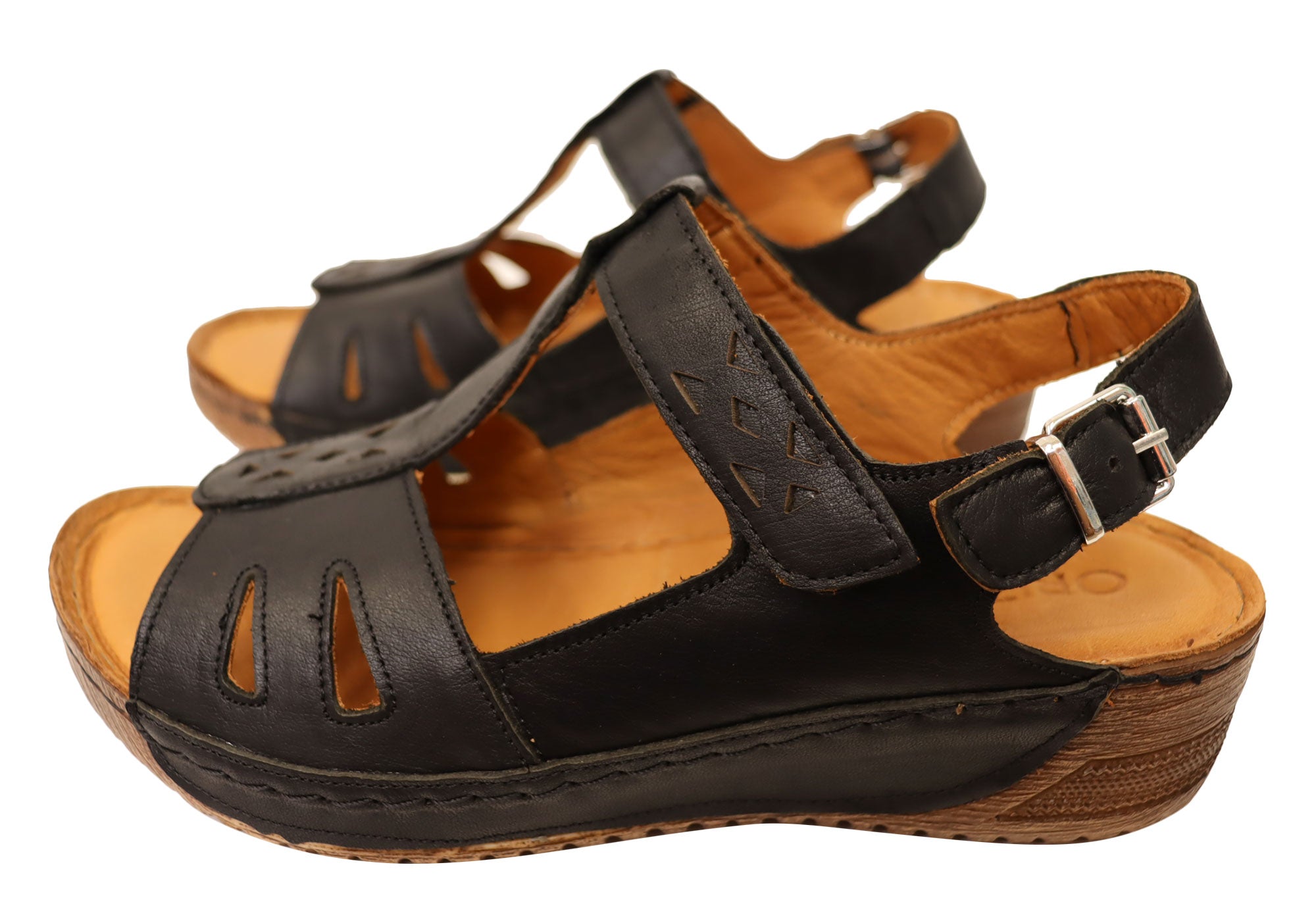 Orizonte Shaz Women's Comfortable Leather Sandals - European Style Summer Walking Shoes for Beach, Travel & Casual Outings