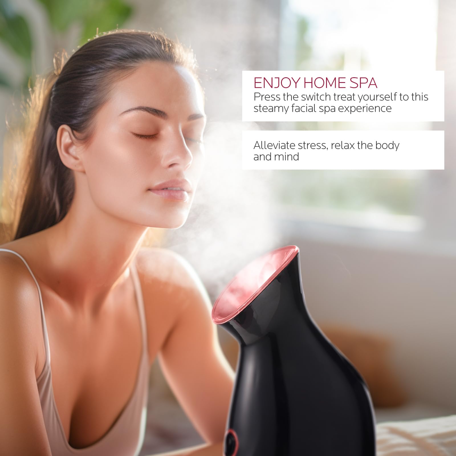 Colorfarm Nano Ionic Facial Steamer - Professional Deep Pore Cleanser with Warm Mist for Women & Men | Home Spa, Sinus Relief & Skin Hydration | Perfect for Acne Treatment, Blackhead Removal & Relaxation