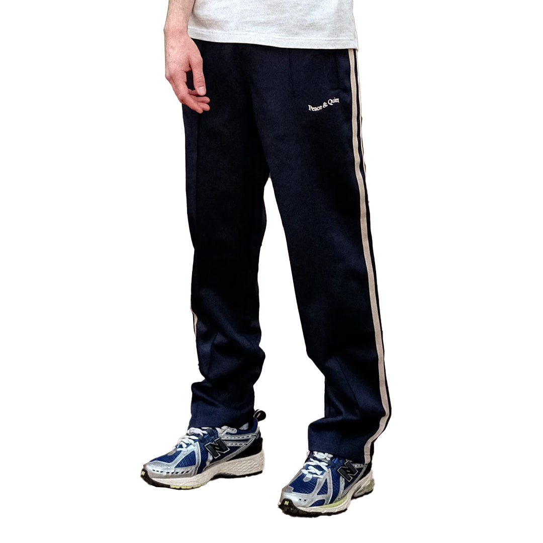 Premium WORDMARK TRACKPANTS in Navy Blue - Comfortable Athletic Joggers for Men & Women | Perfect for Gym, Running, Yoga and Casual Wear